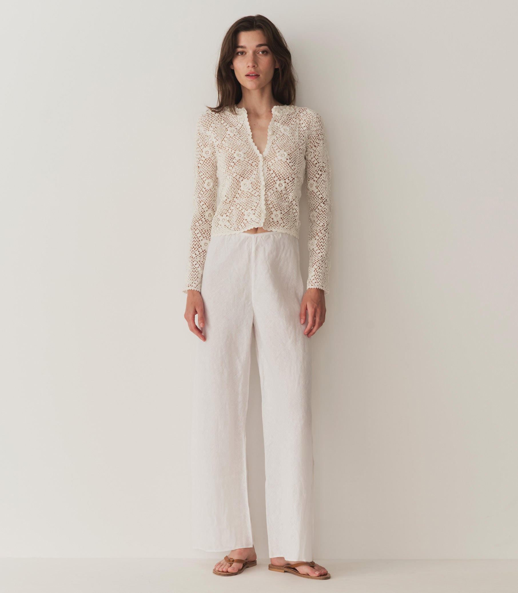 HMD -- OTTOLINE CARDIGAN -- PEARL view 2
