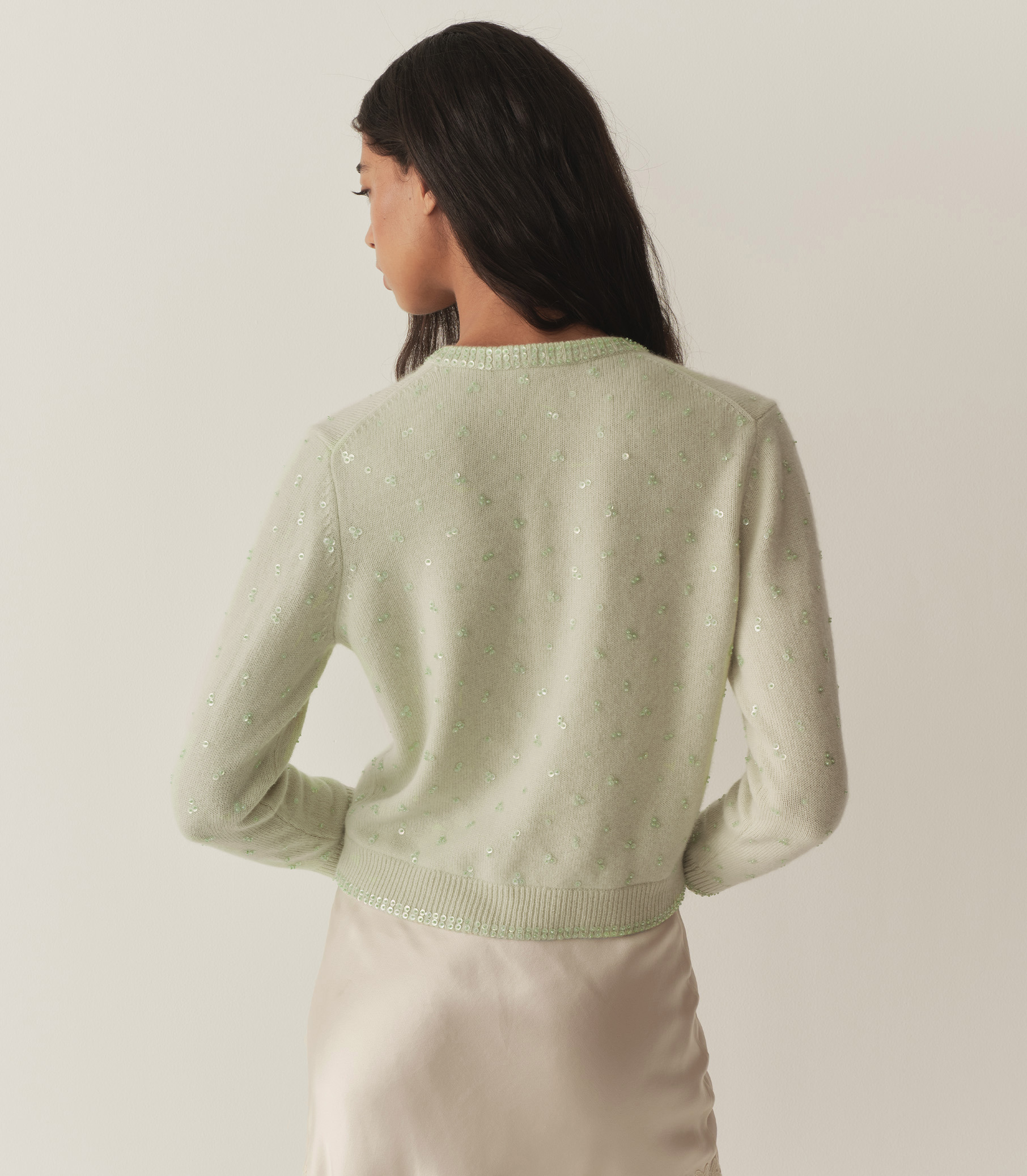 HMD -- PAILLETTE CARDIGAN -- MINT TEA view 5
