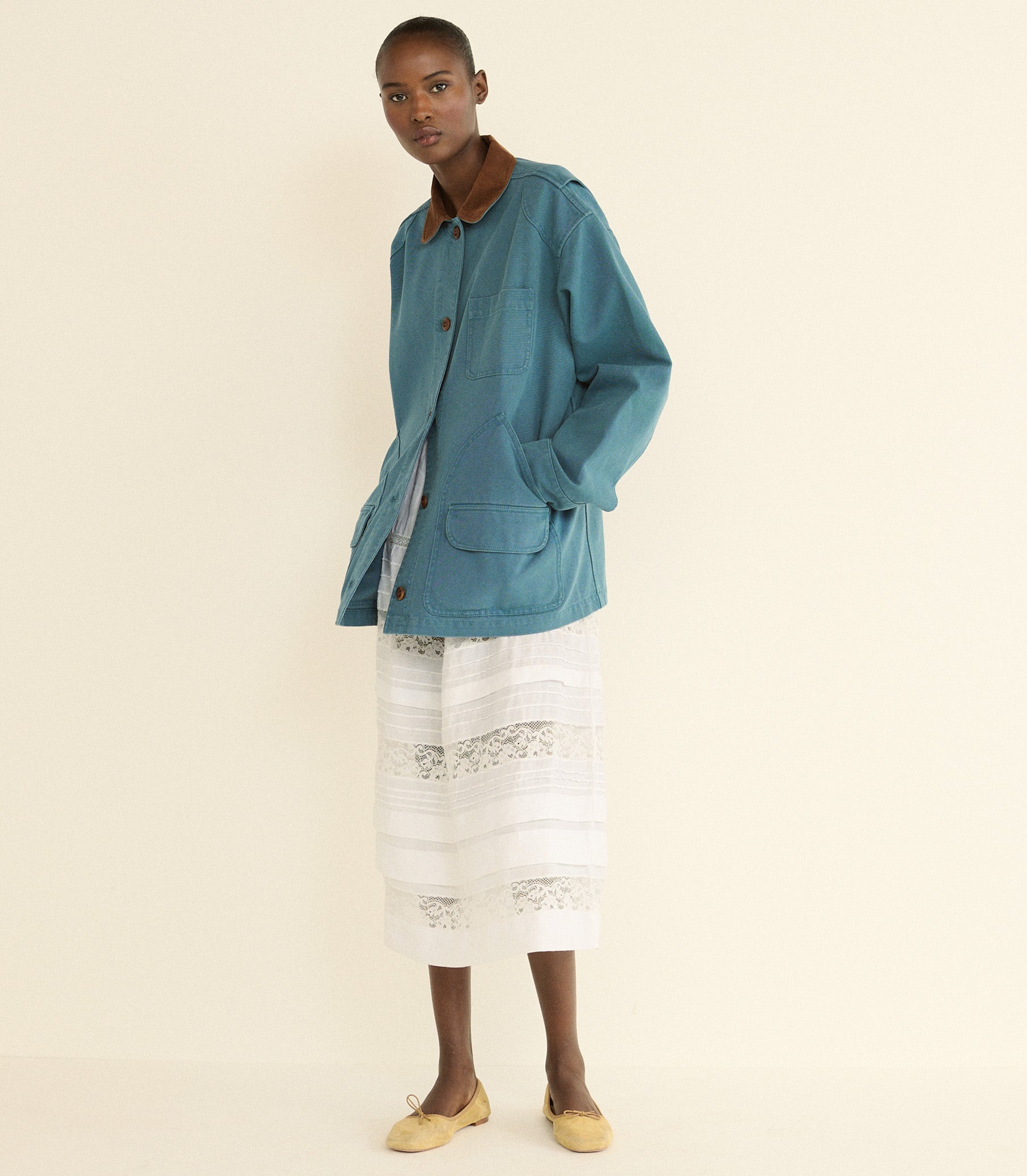PASCUAL JACKET -- CASPIAN BLUE view 4
