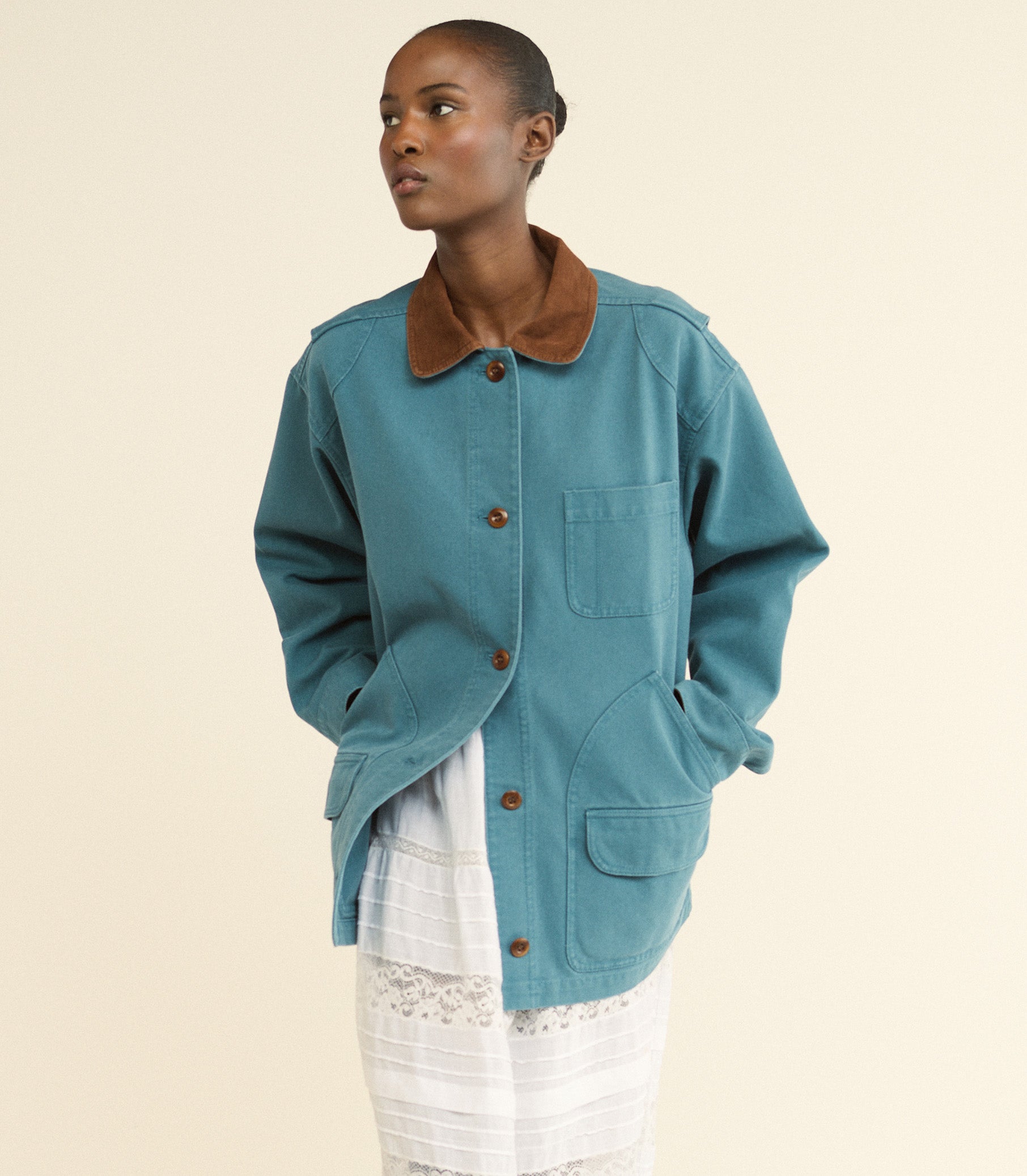 PASCUAL JACKET -- CASPIAN BLUE view 3
