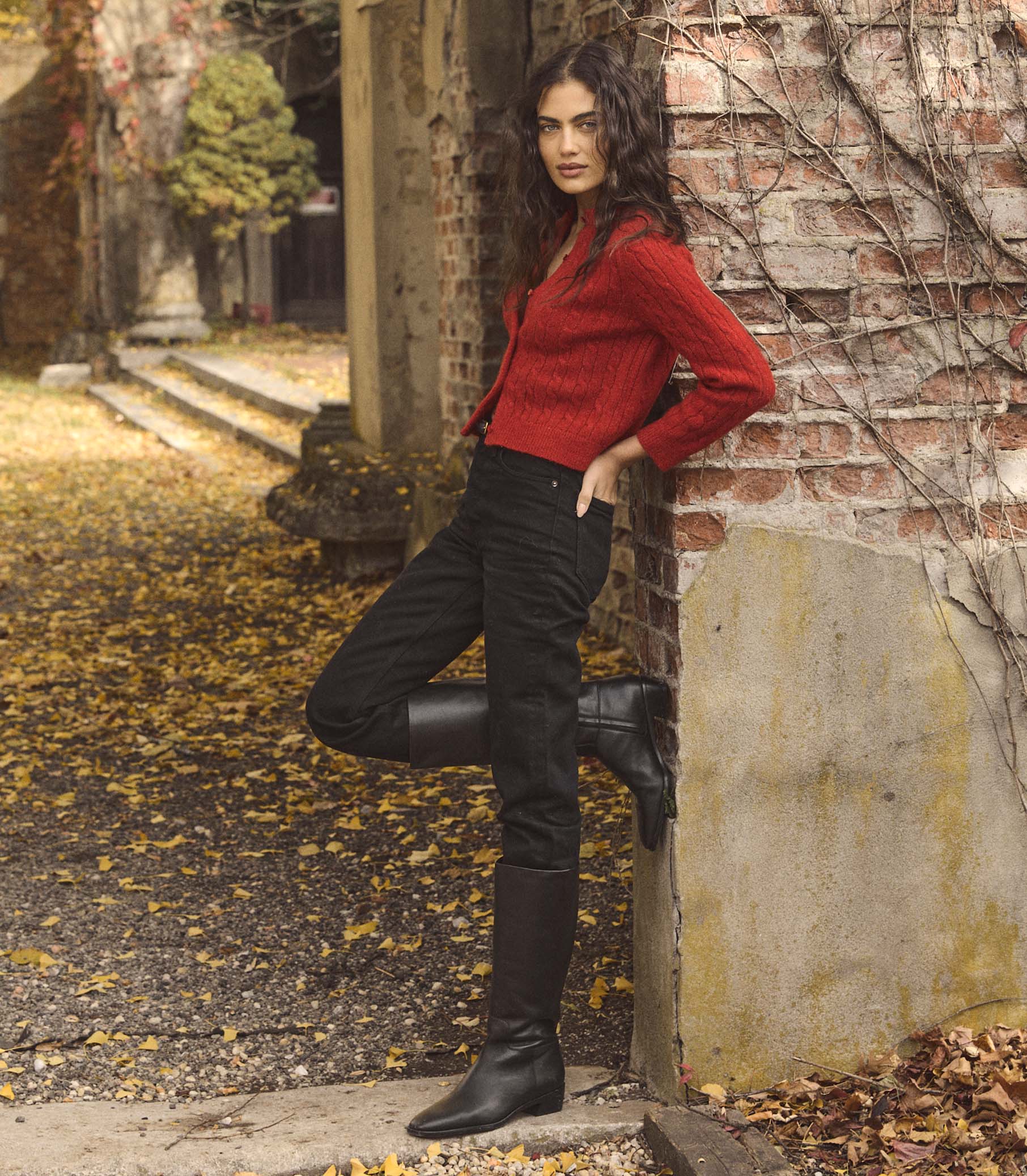 PENROSE CARDIGAN -- CERISE view 2
