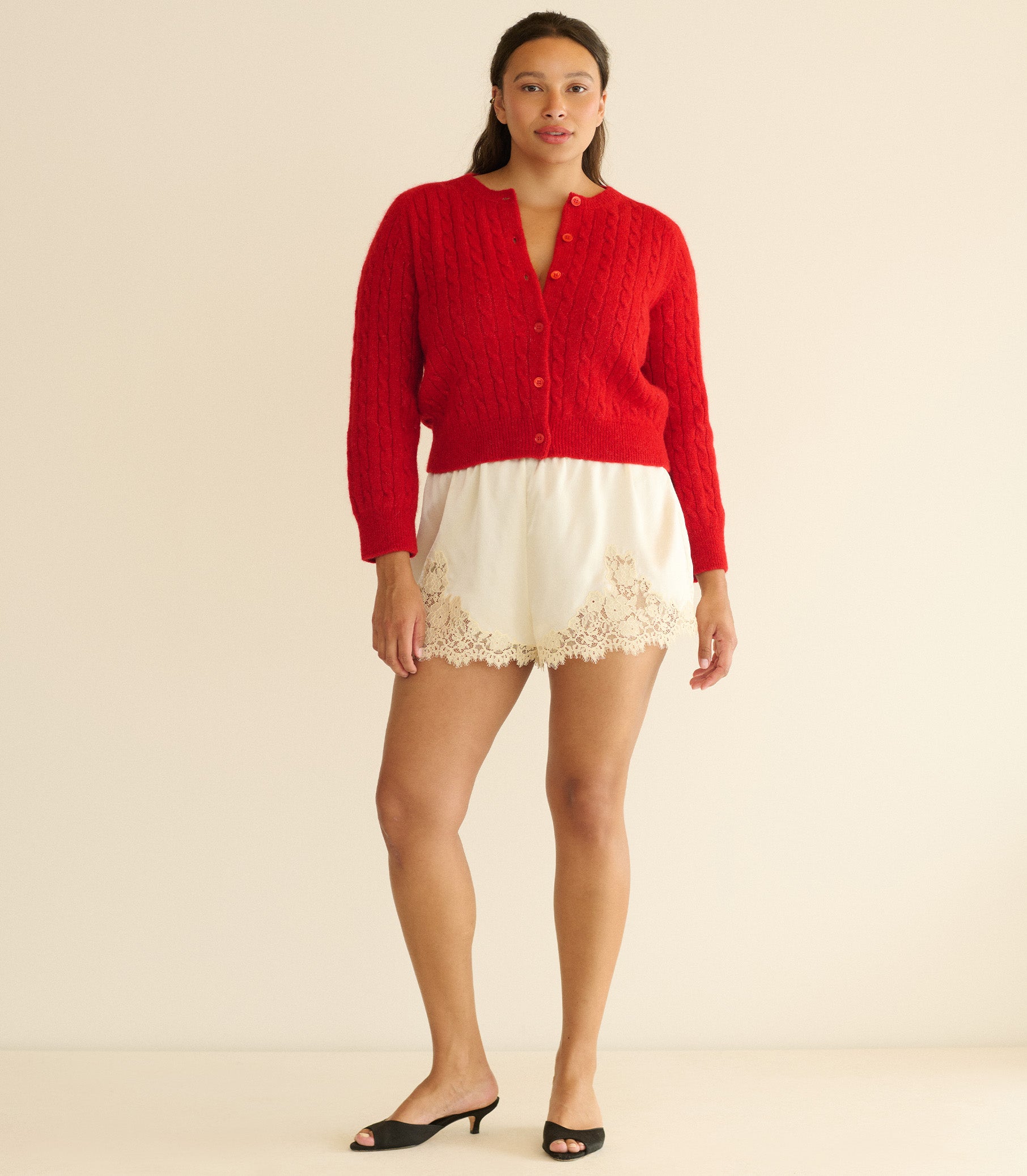 PENROSE CARDIGAN -- CERISE view 7
