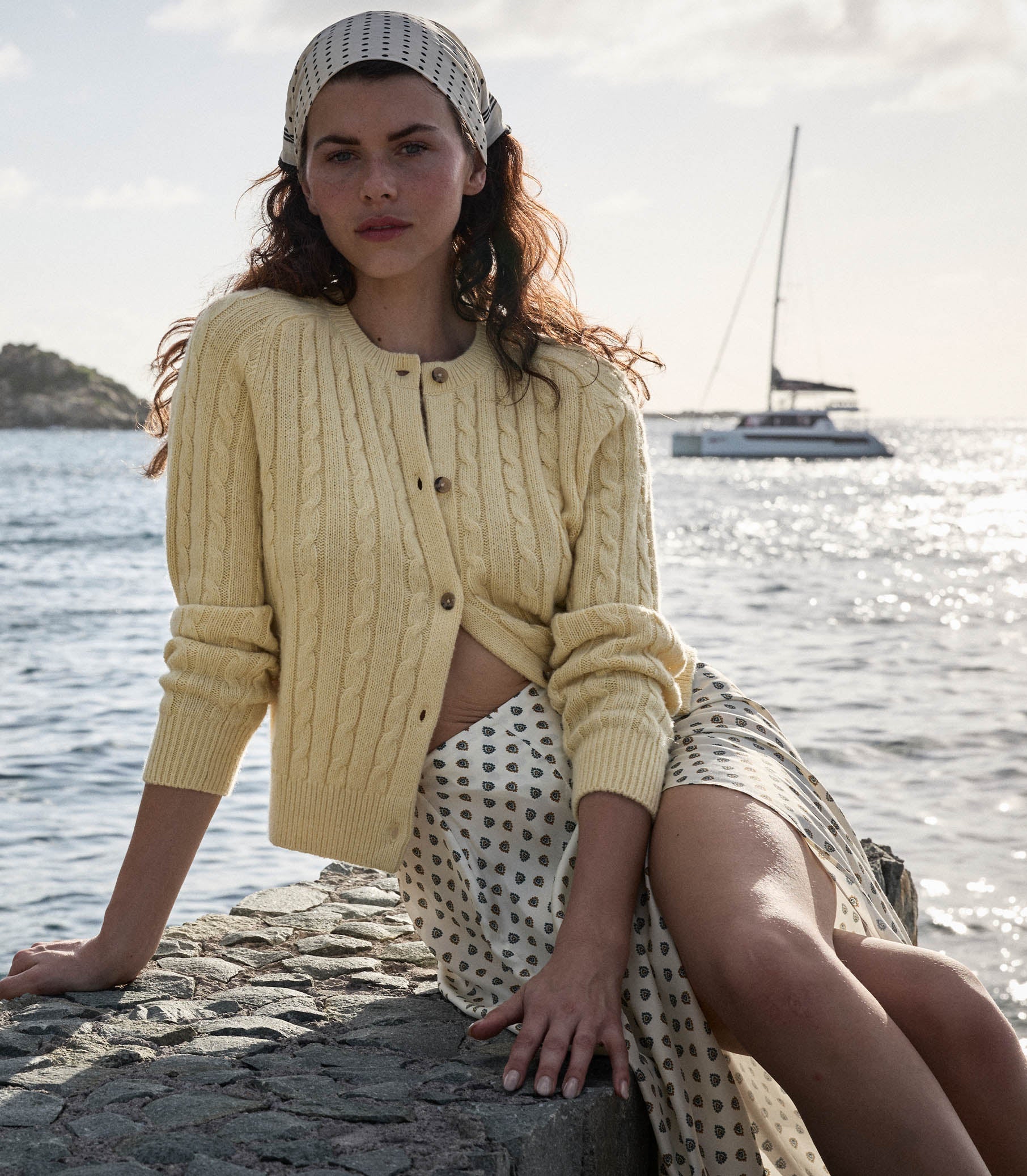HMD -- PENROSE CARDIGAN -- LEMON CHIFFON view 3
