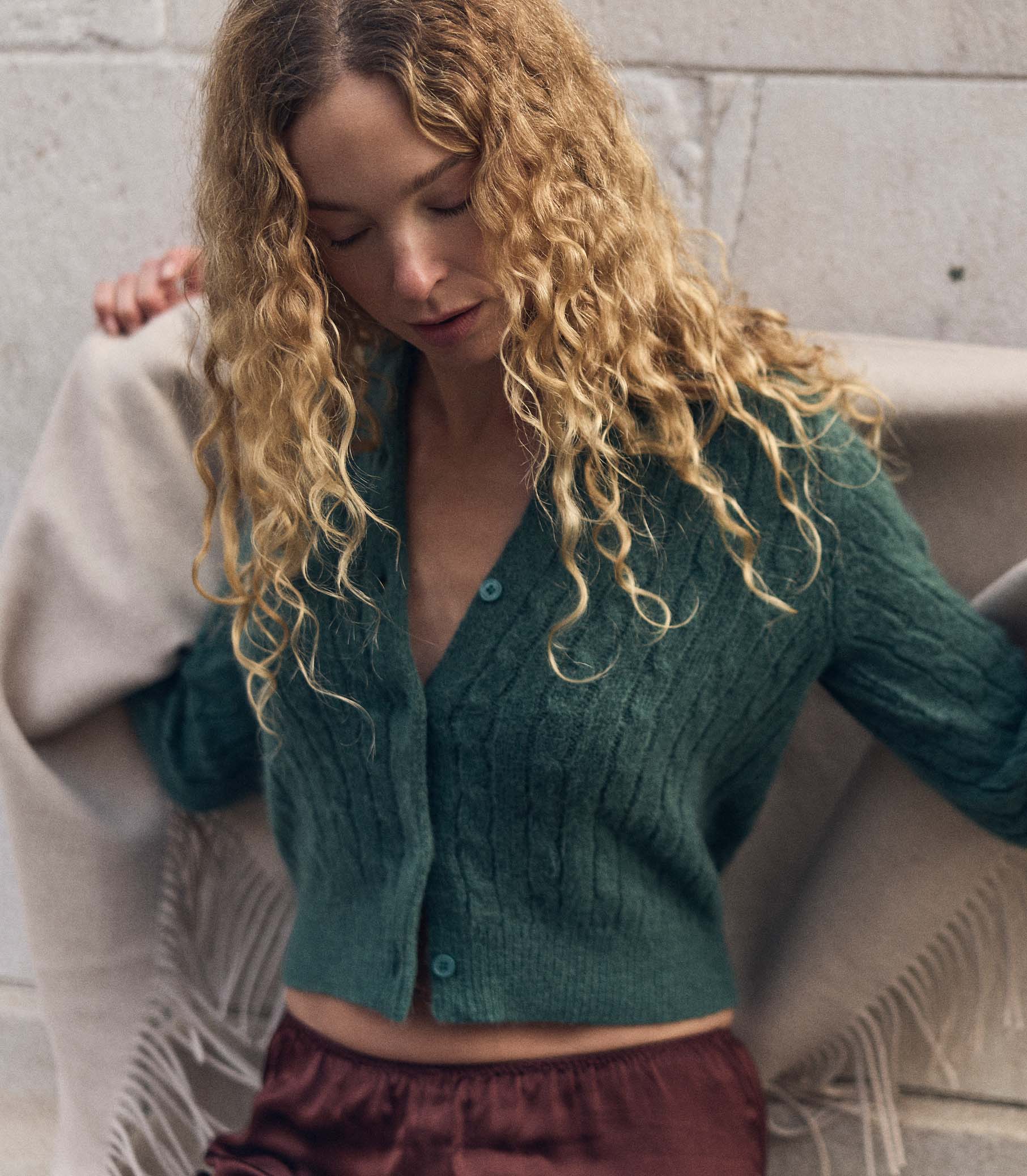PENROSE CARDIGAN -- SPRUCE view 3
