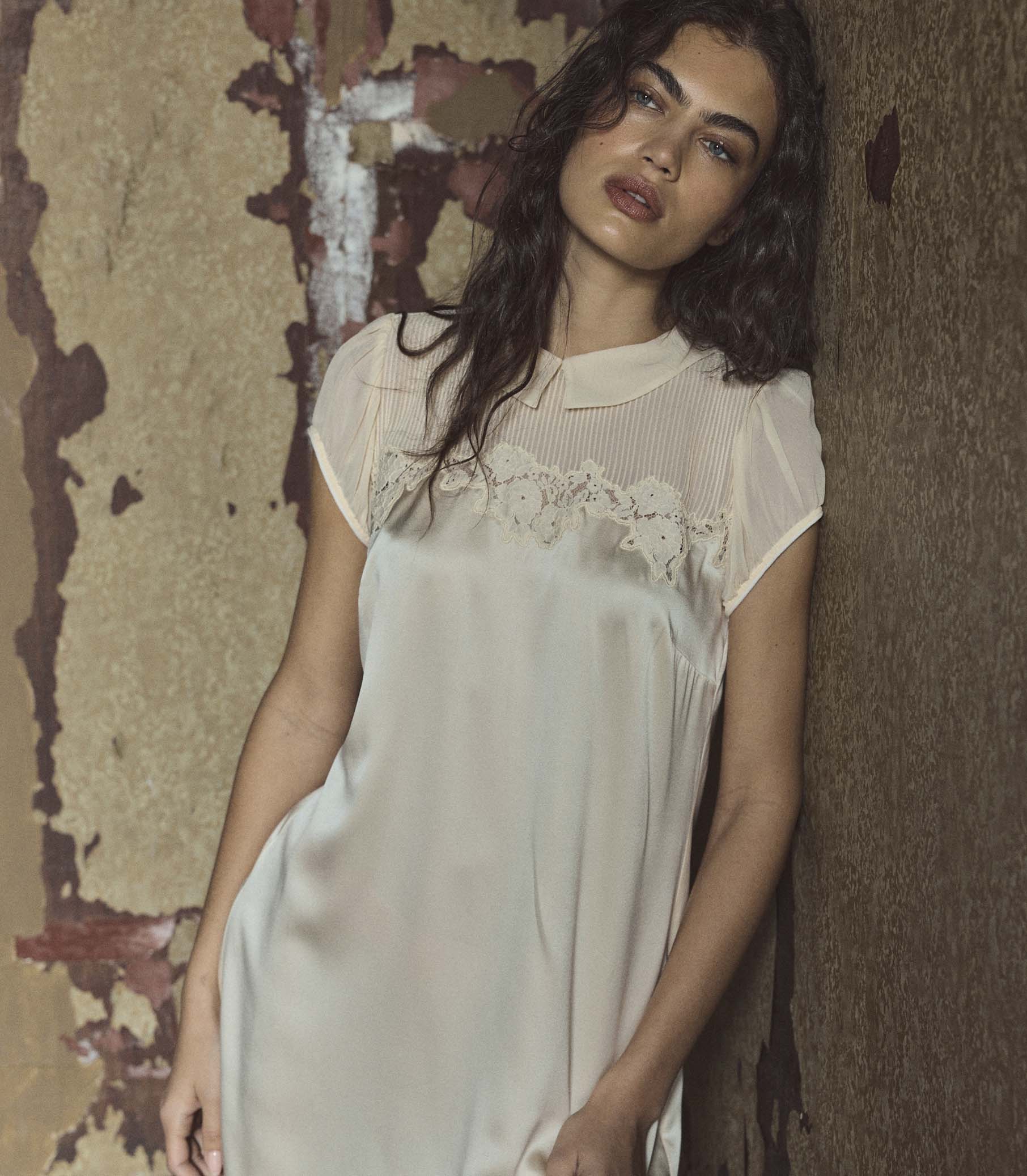 PERLE DRESS -- VANILLA view 1
