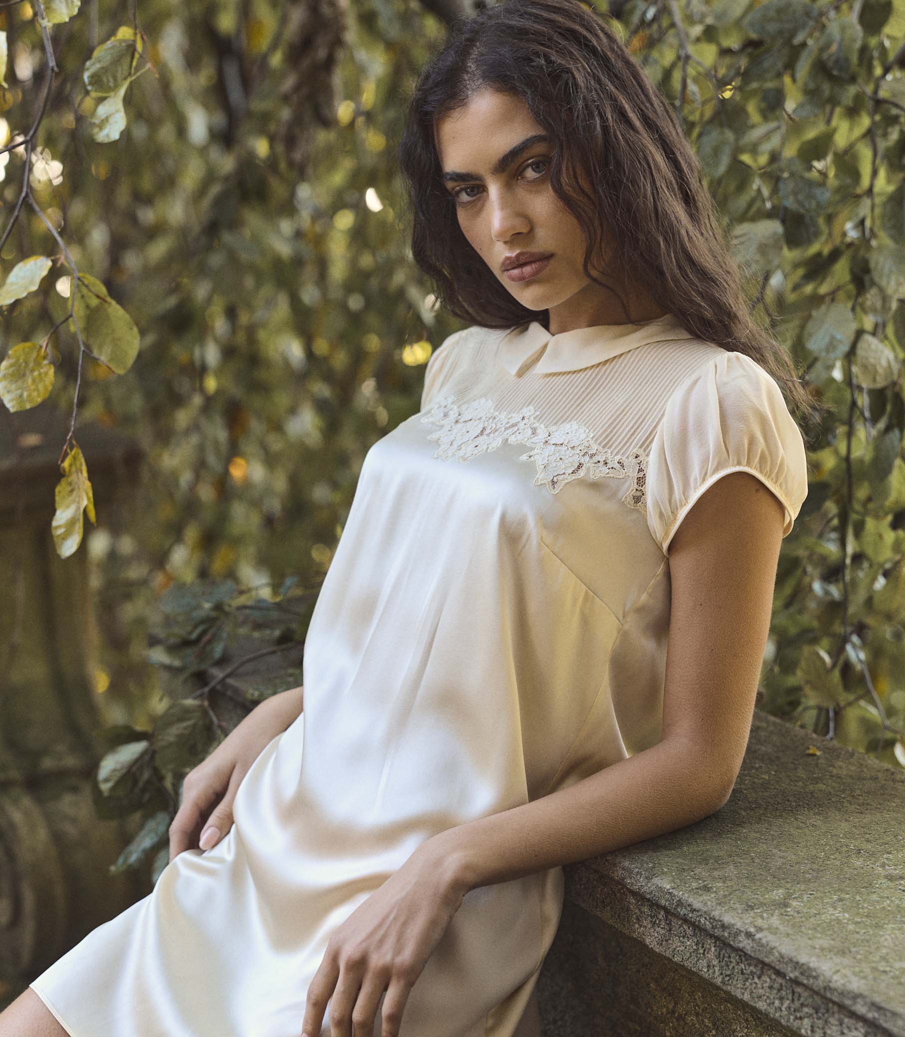PERLE DRESS -- VANILLA view 2
