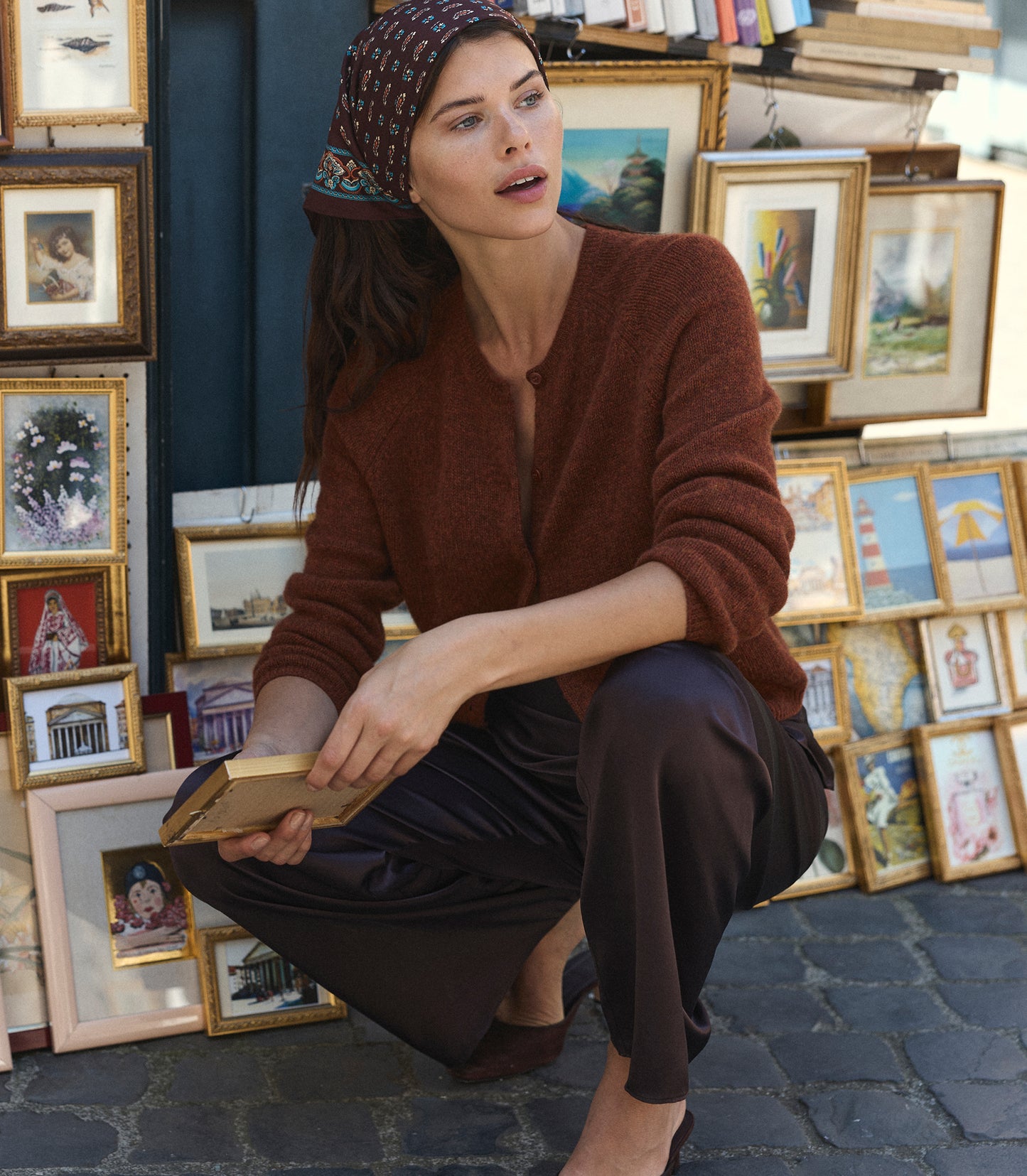 PEROLINE CASHMERE CARDIGAN -- EMBER