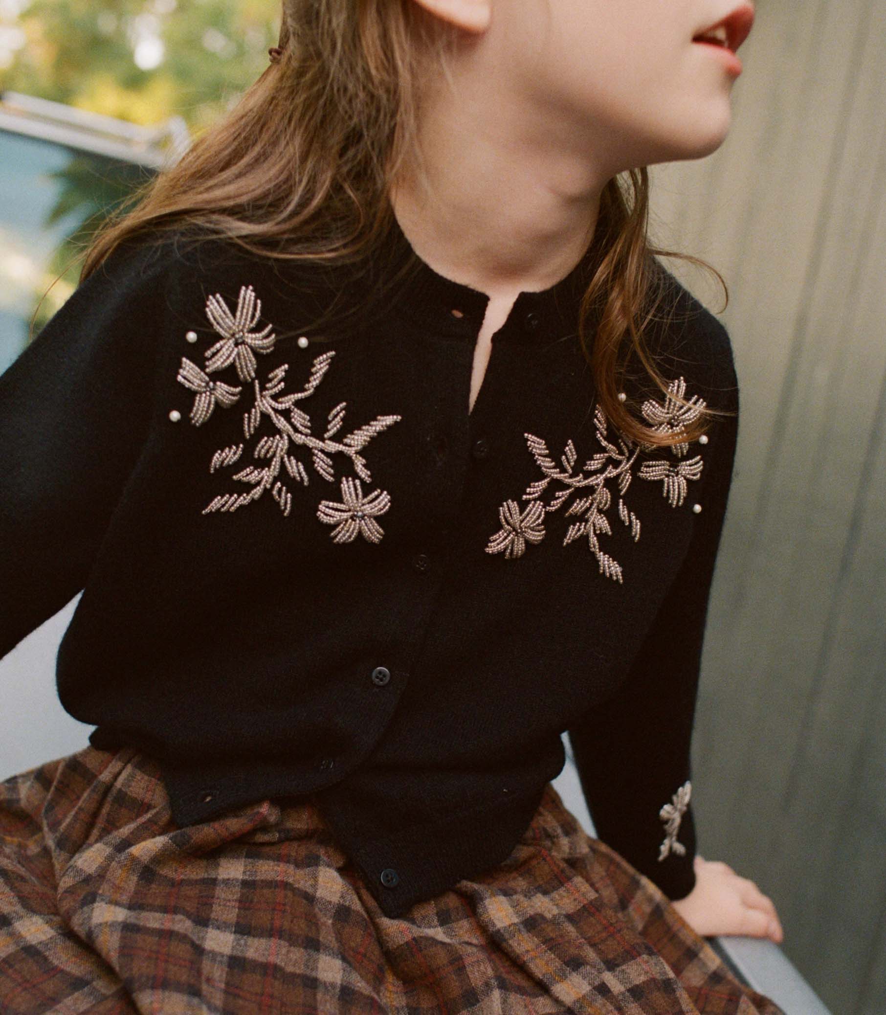 PETIT TRESOR CARDIGAN -- BLACK view 2
