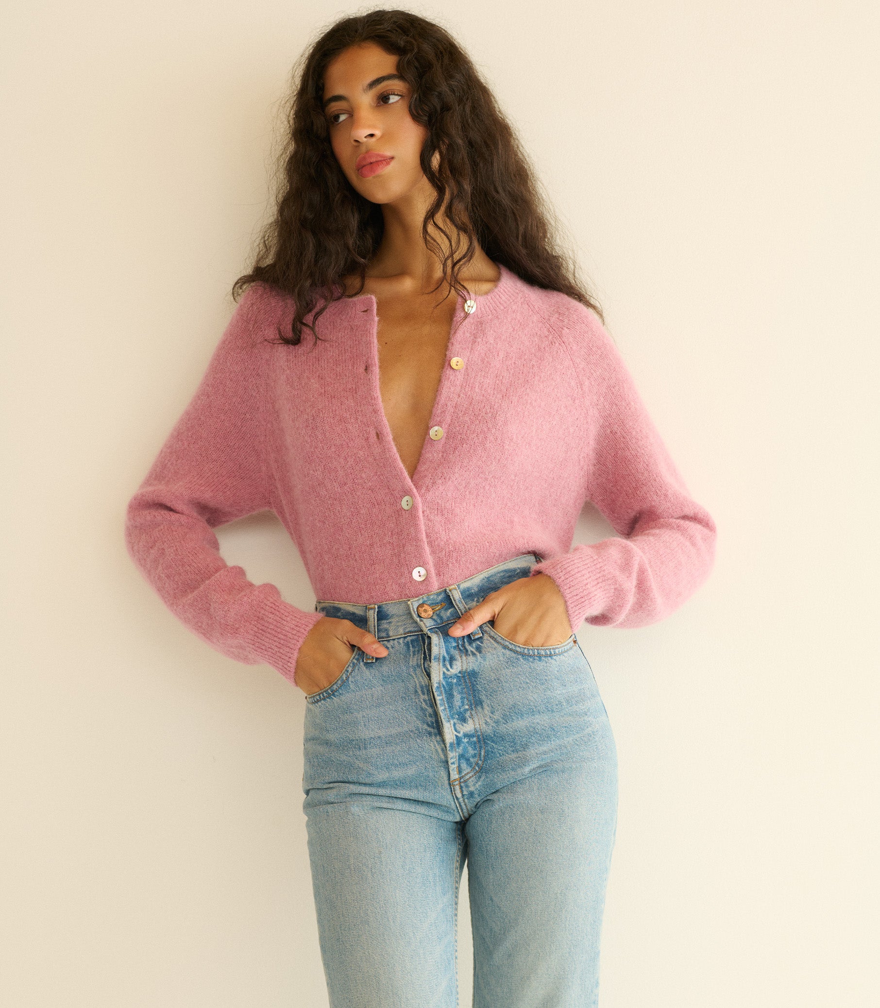 PETRA CARDIGAN -- ROSEBUD view 5
