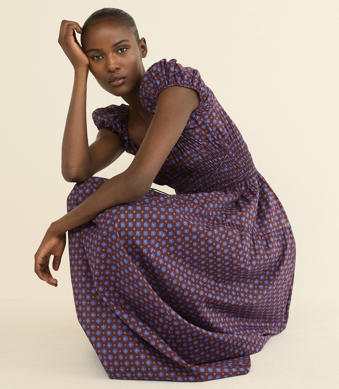 QUINELLE DRESS -- MENORCA FOULARD