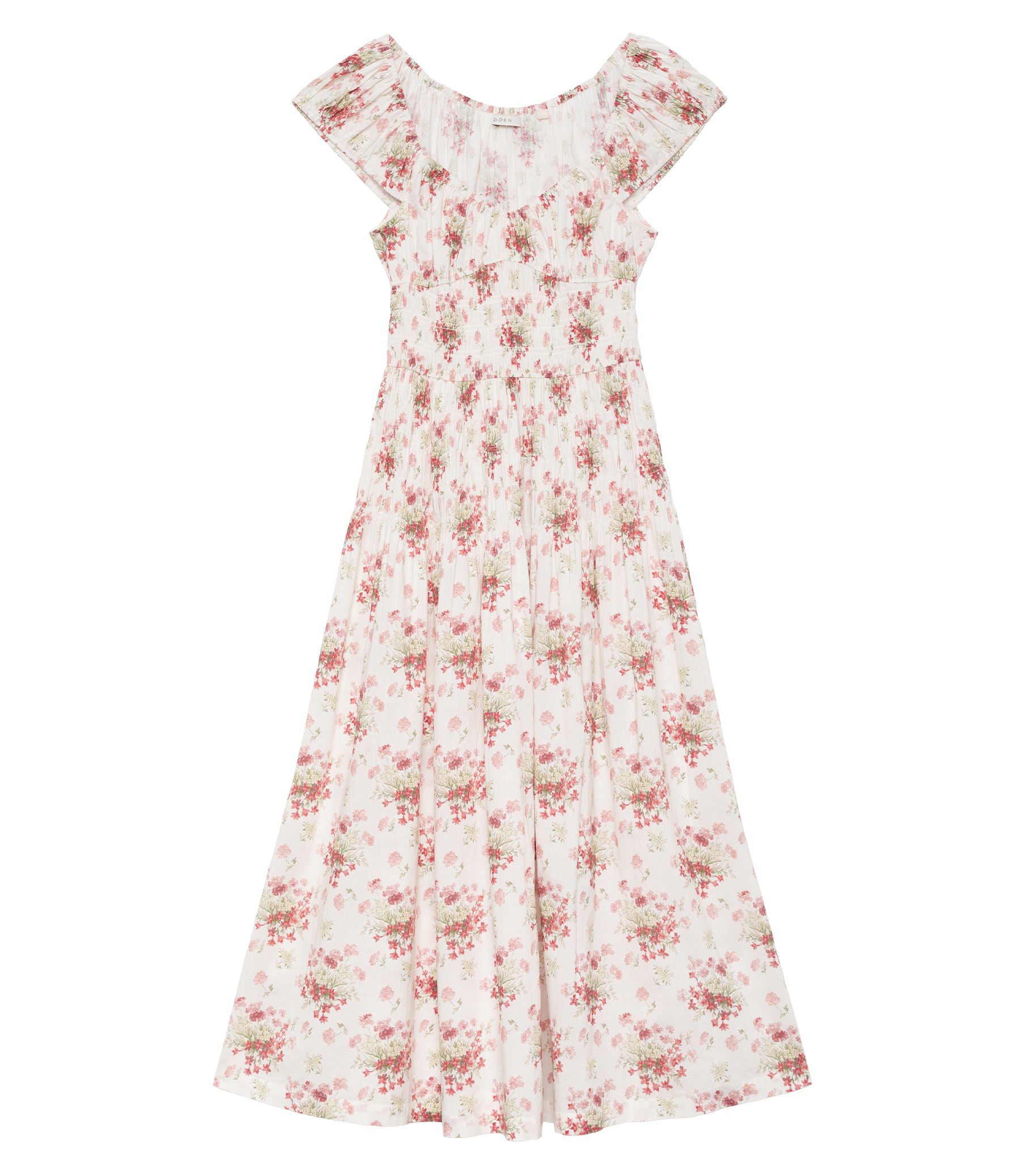 QUINETTE DRESS -- IVORY LANTANA FLORAL view 8
