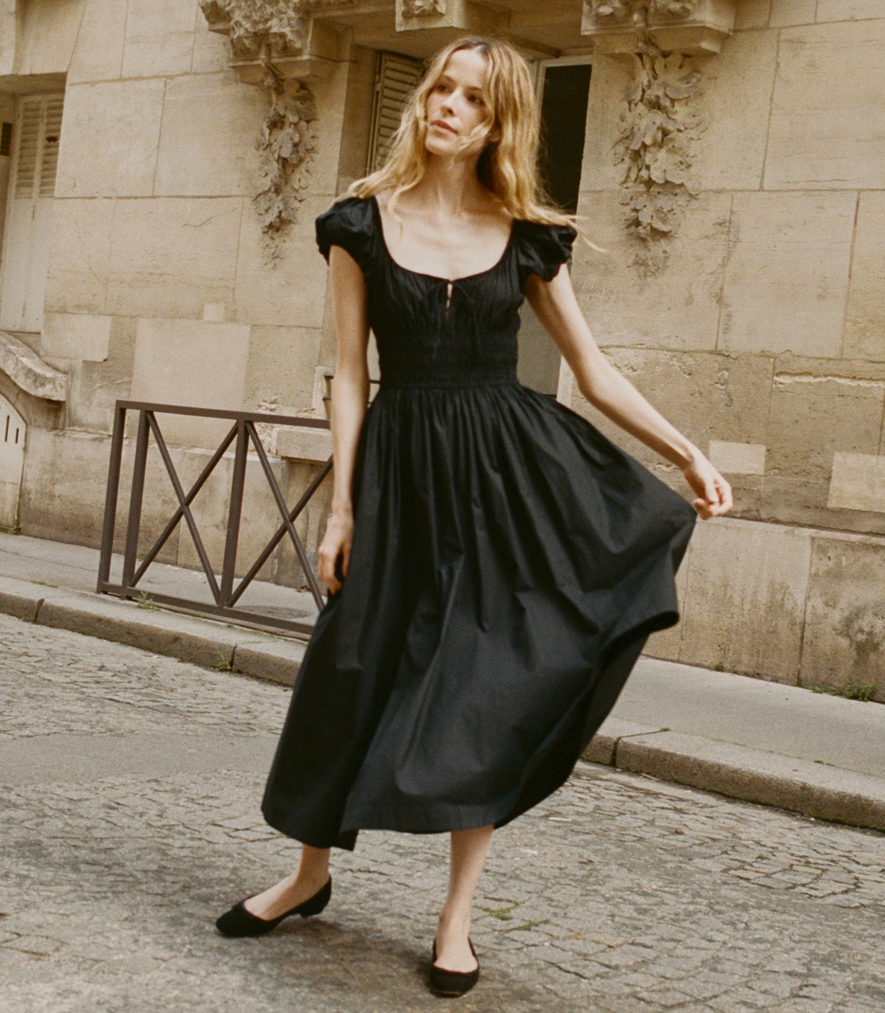 QUINN DRESS -- BLACK view 1
