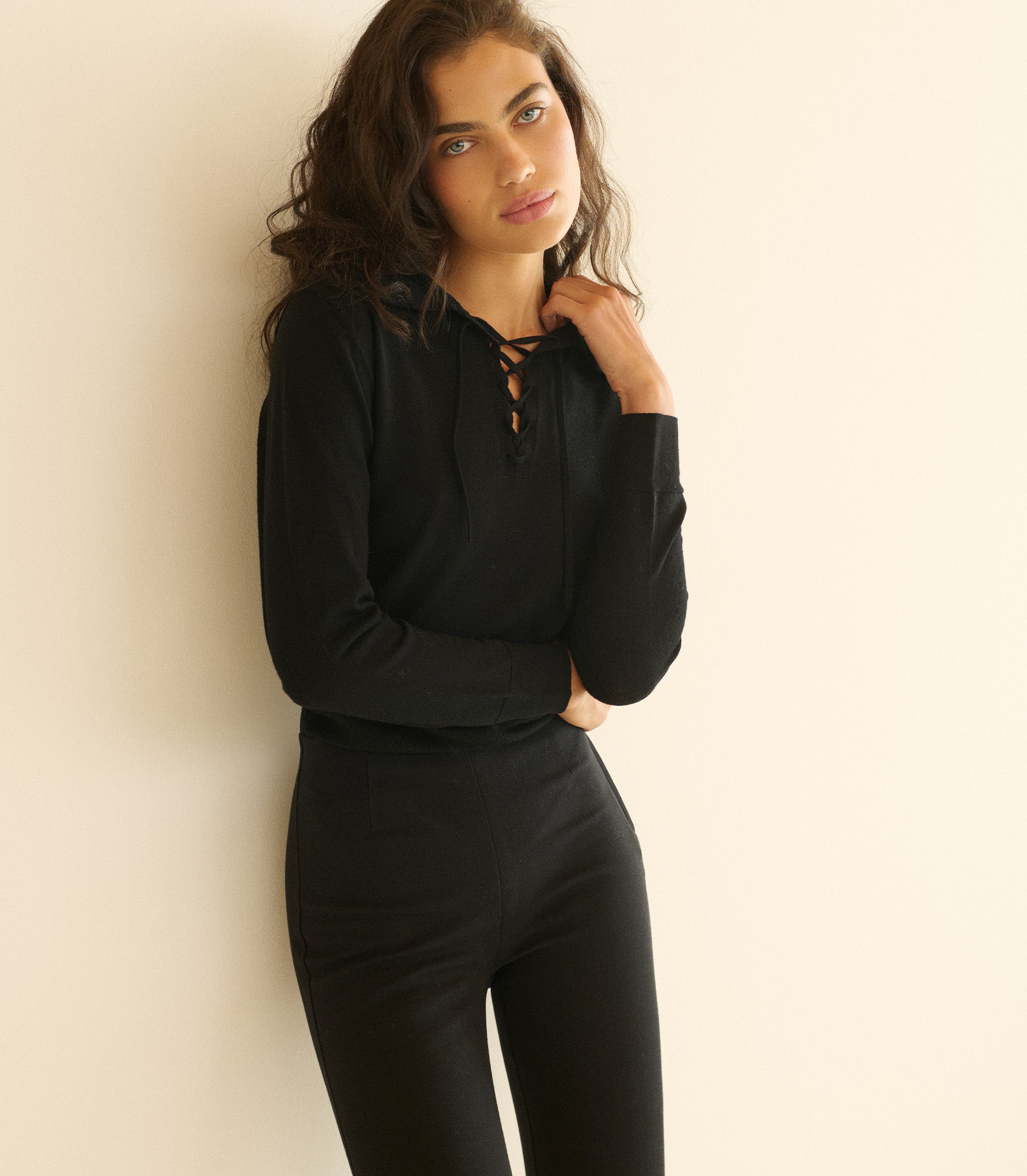 REED SWEATER -- BLACK view 3
