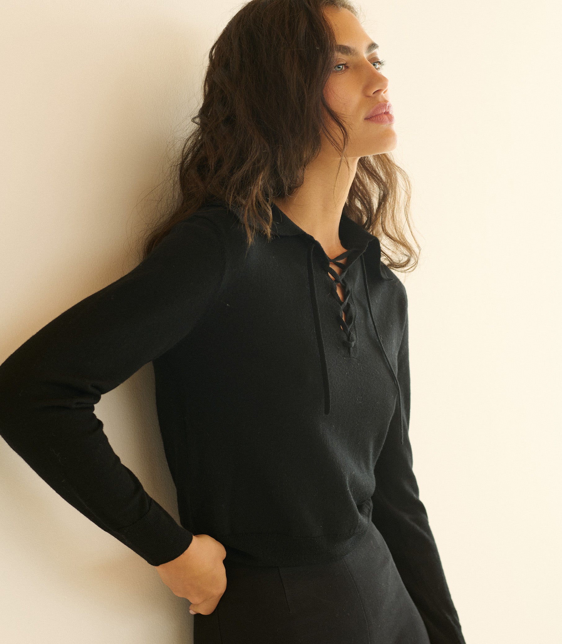 REED SWEATER -- BLACK view 4
