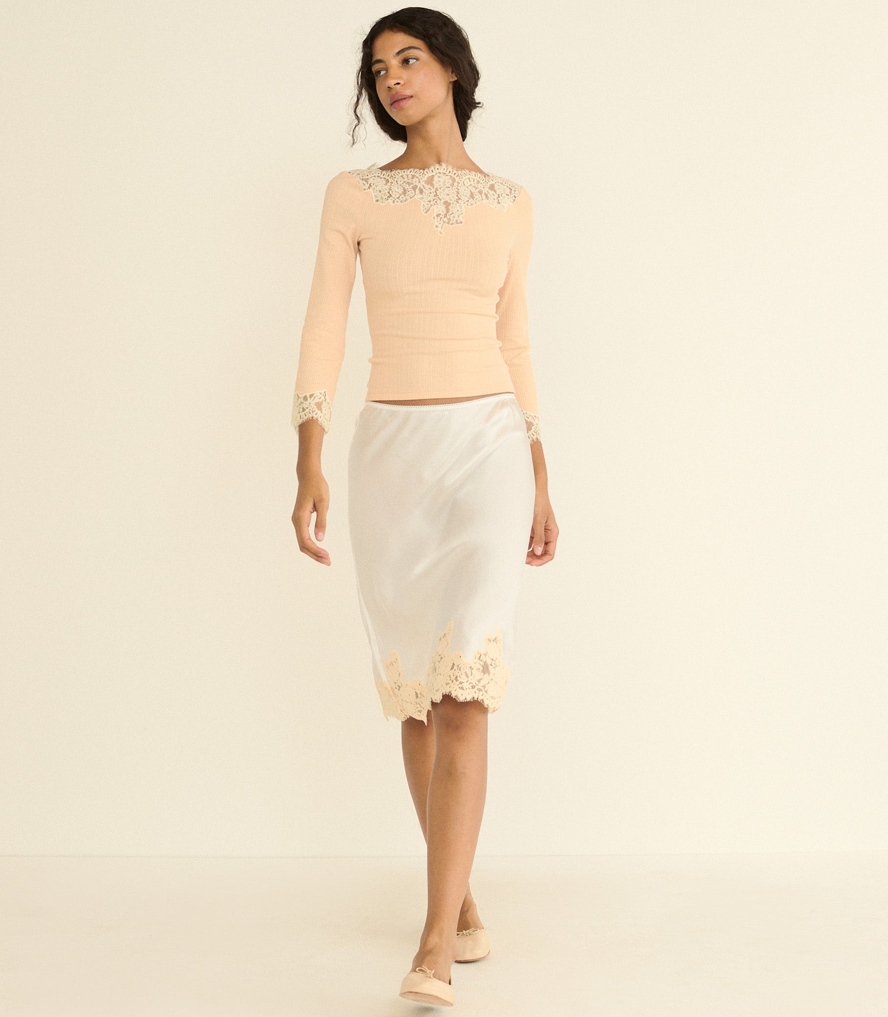 RIANA TEE -- LIGHT PEACH SORBET view 2
