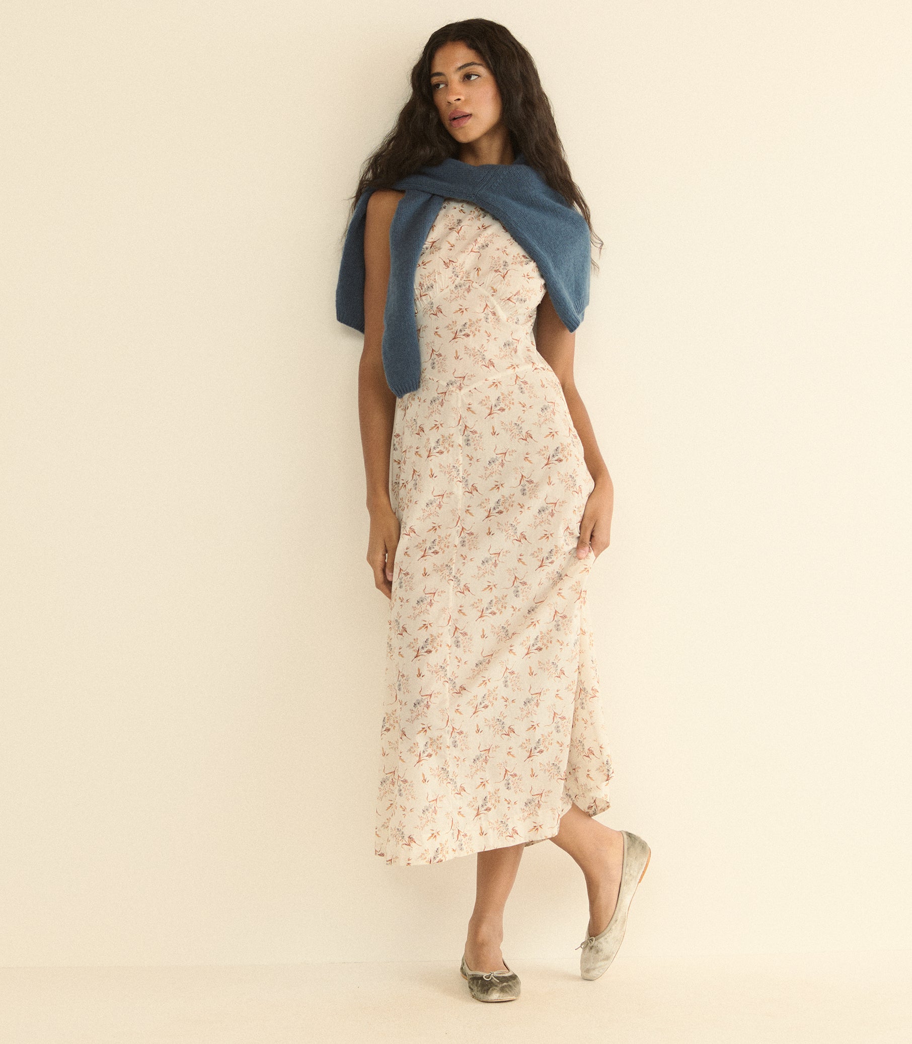 RIONA DRESS -- CRÈME WINDSWEPT MEADOW view 2
