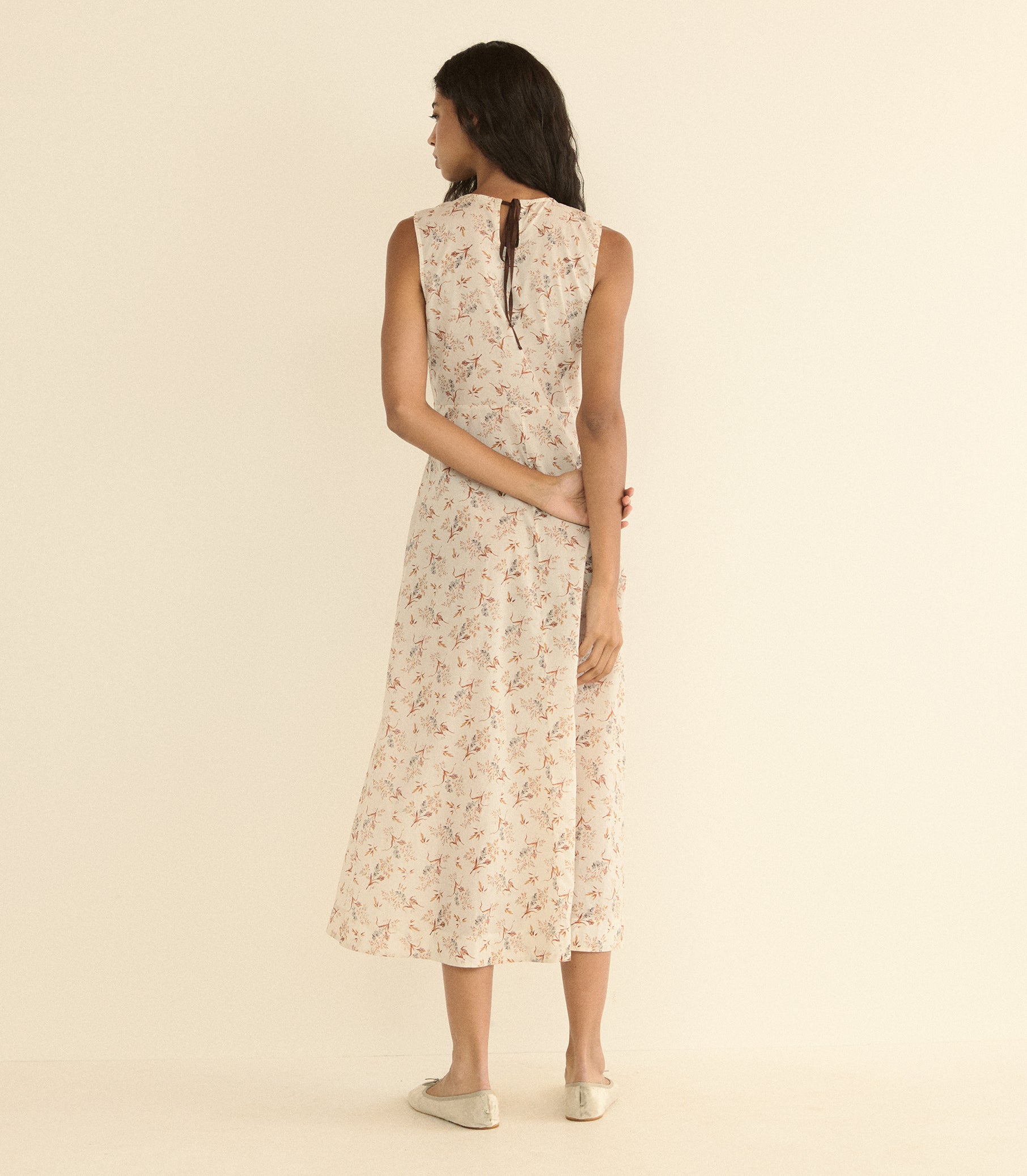 RIONA DRESS -- CRÈME WINDSWEPT MEADOW view 5
