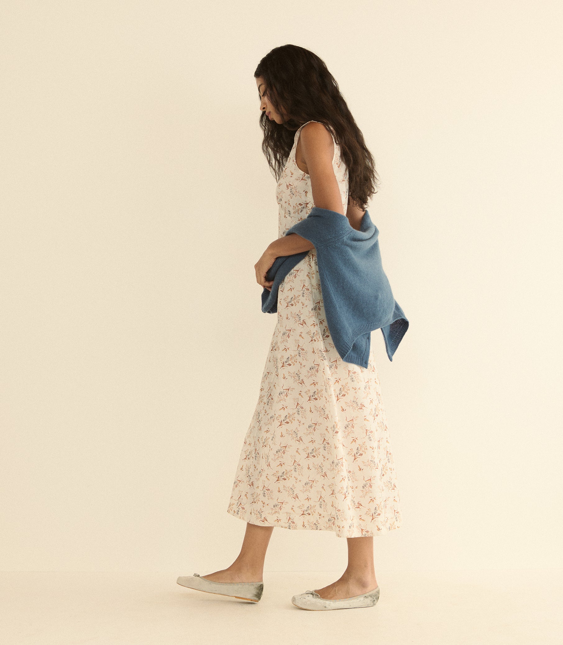 RIONA DRESS -- CRÈME WINDSWEPT MEADOW view 6
