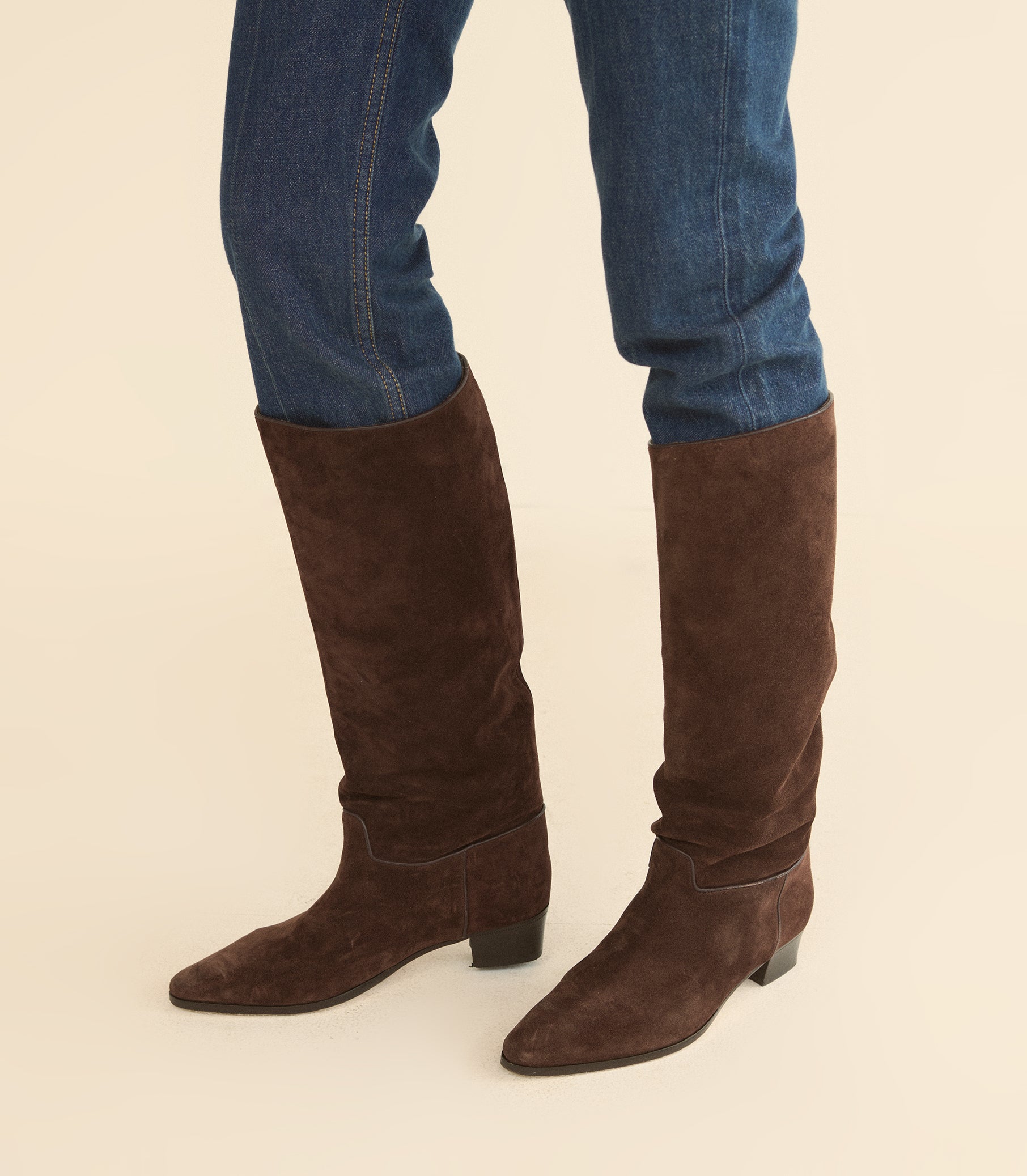 RIVIERA BOOT -- EQUESTRIAN BROWN SUEDE view 2
