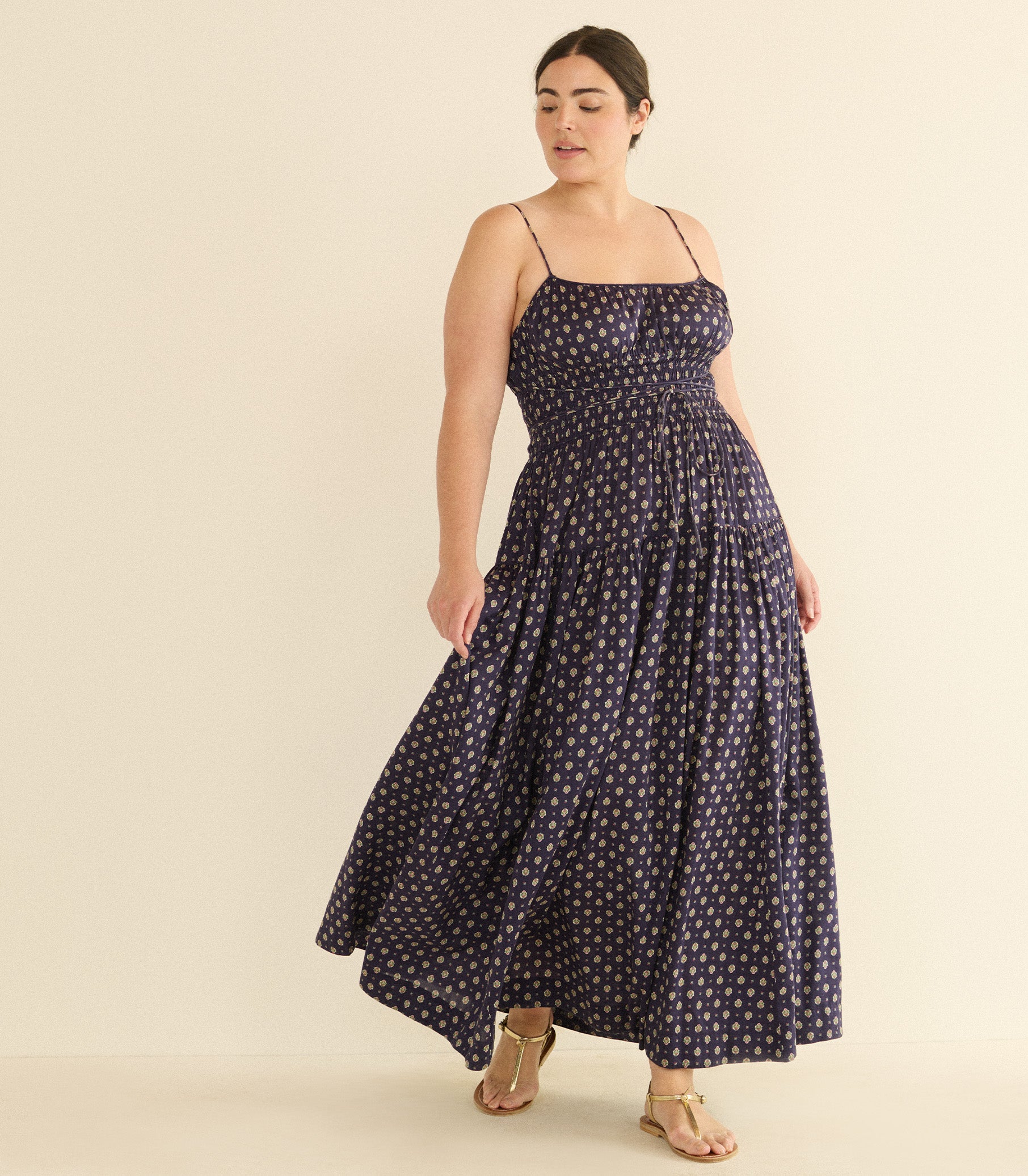 SAFIA DRESS -- NAVY CADIZ FOULARD view 10
