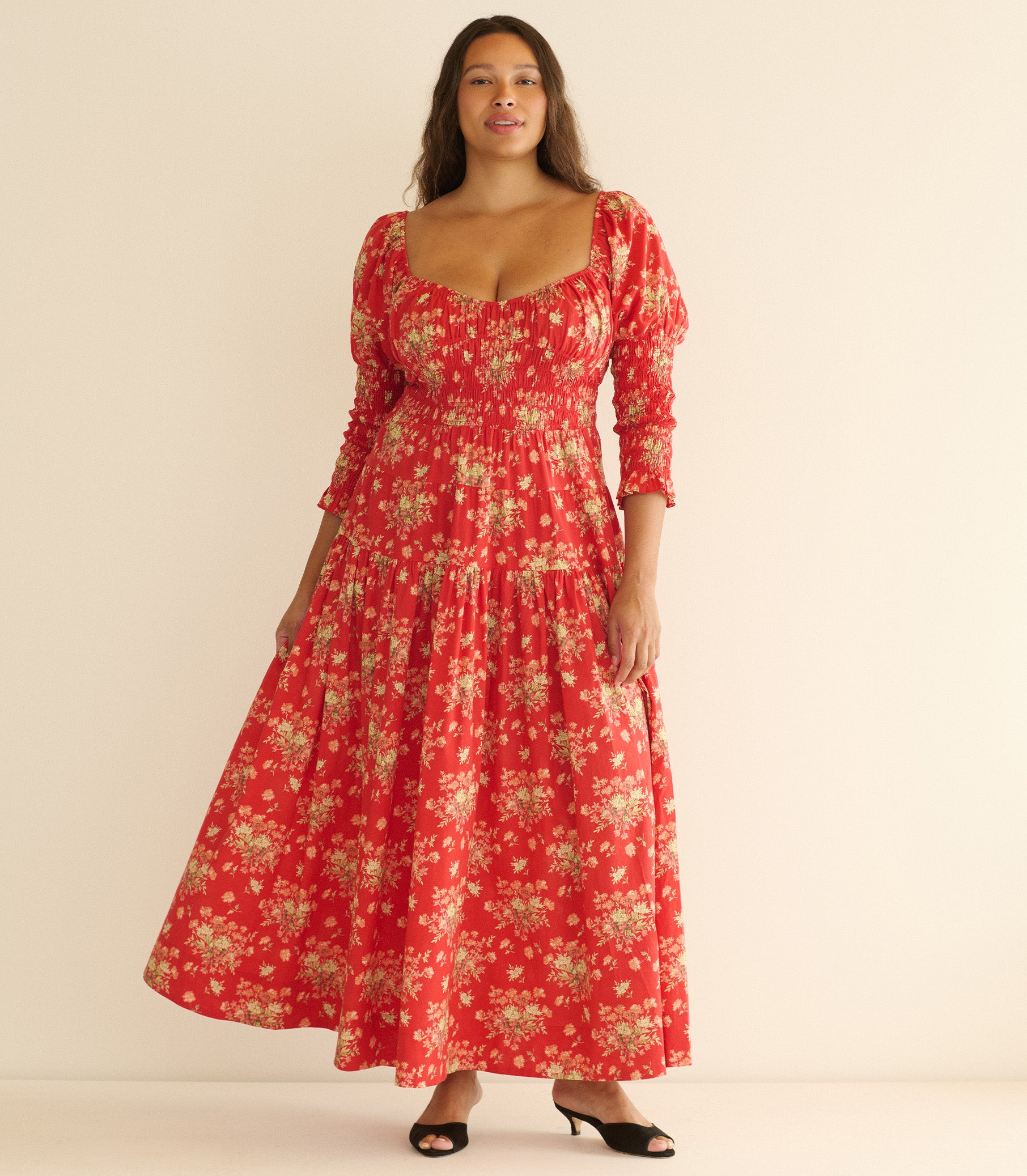 SERAPHINA DRESS -- ROSSO LANTANA FLORAL view 7
