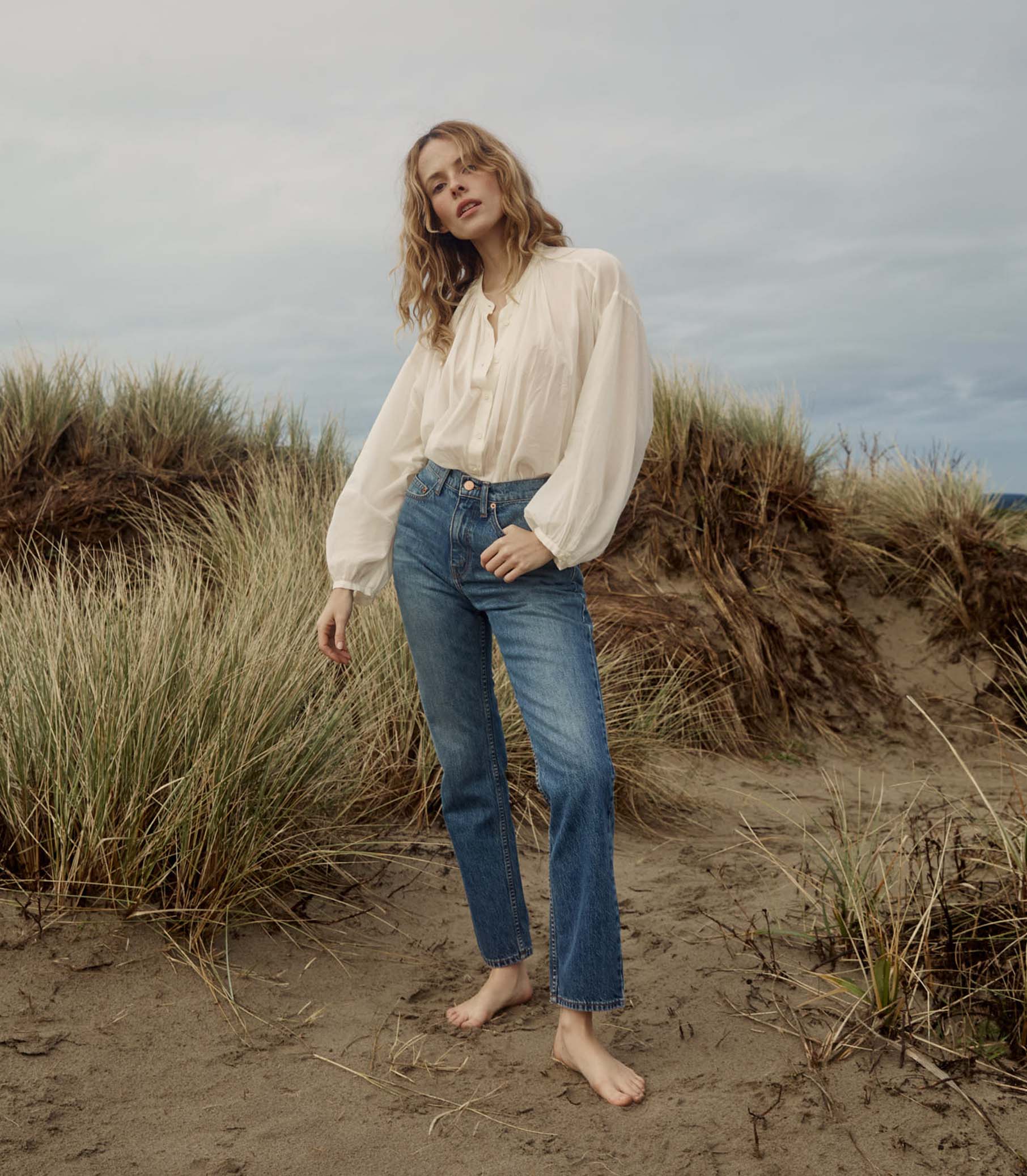 THE JANE BLOUSE -- SALT view 2
