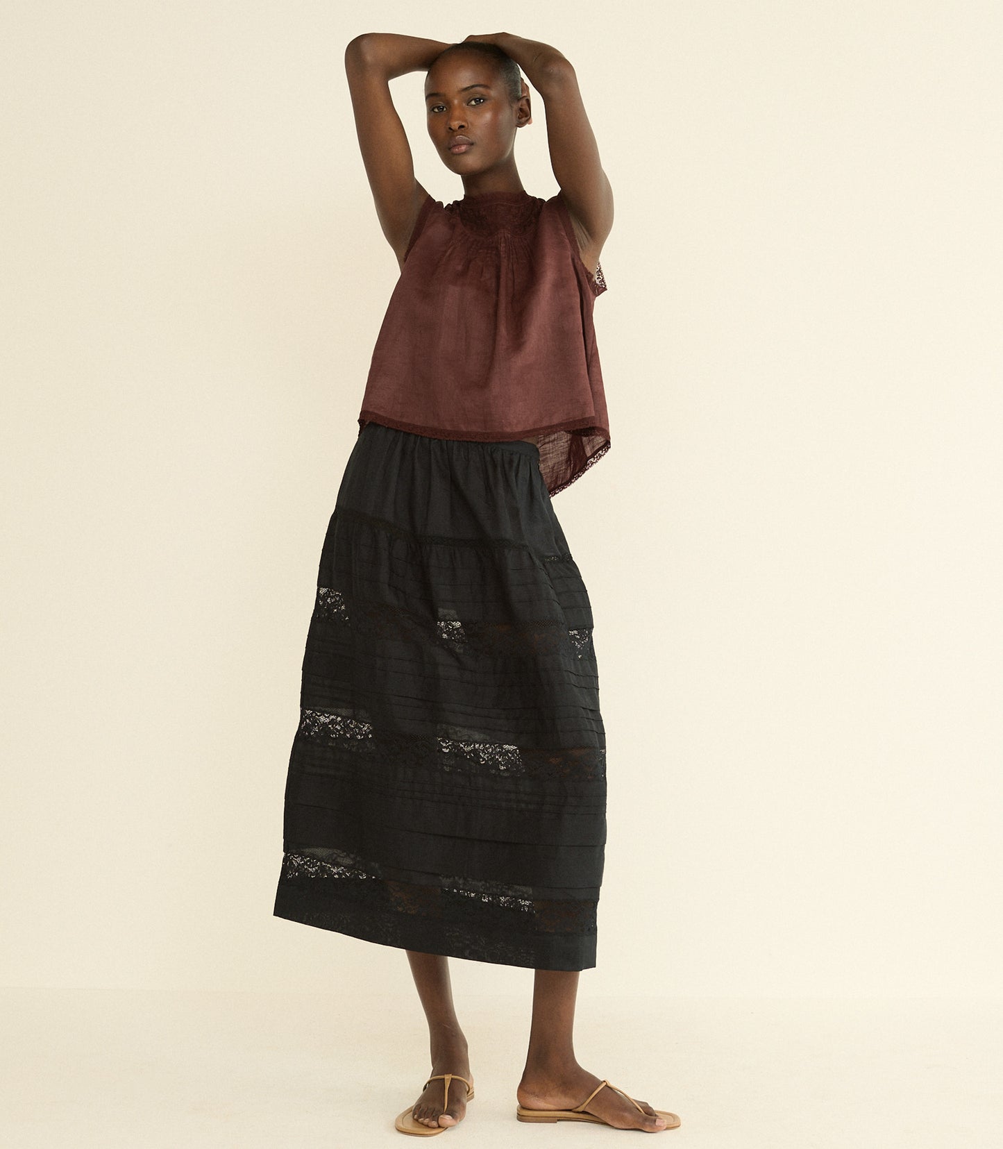 SIDRA SKIRT -- BLACK