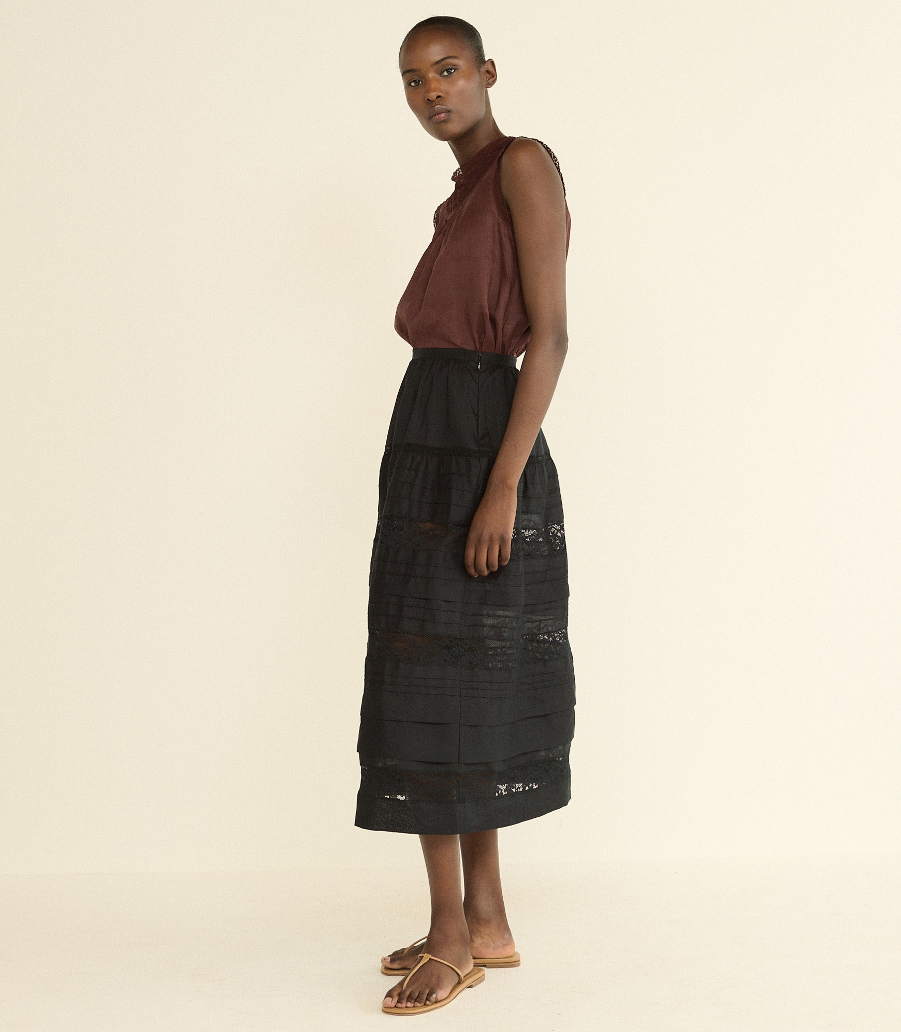 SIDRA SKIRT -- BLACK view 3
