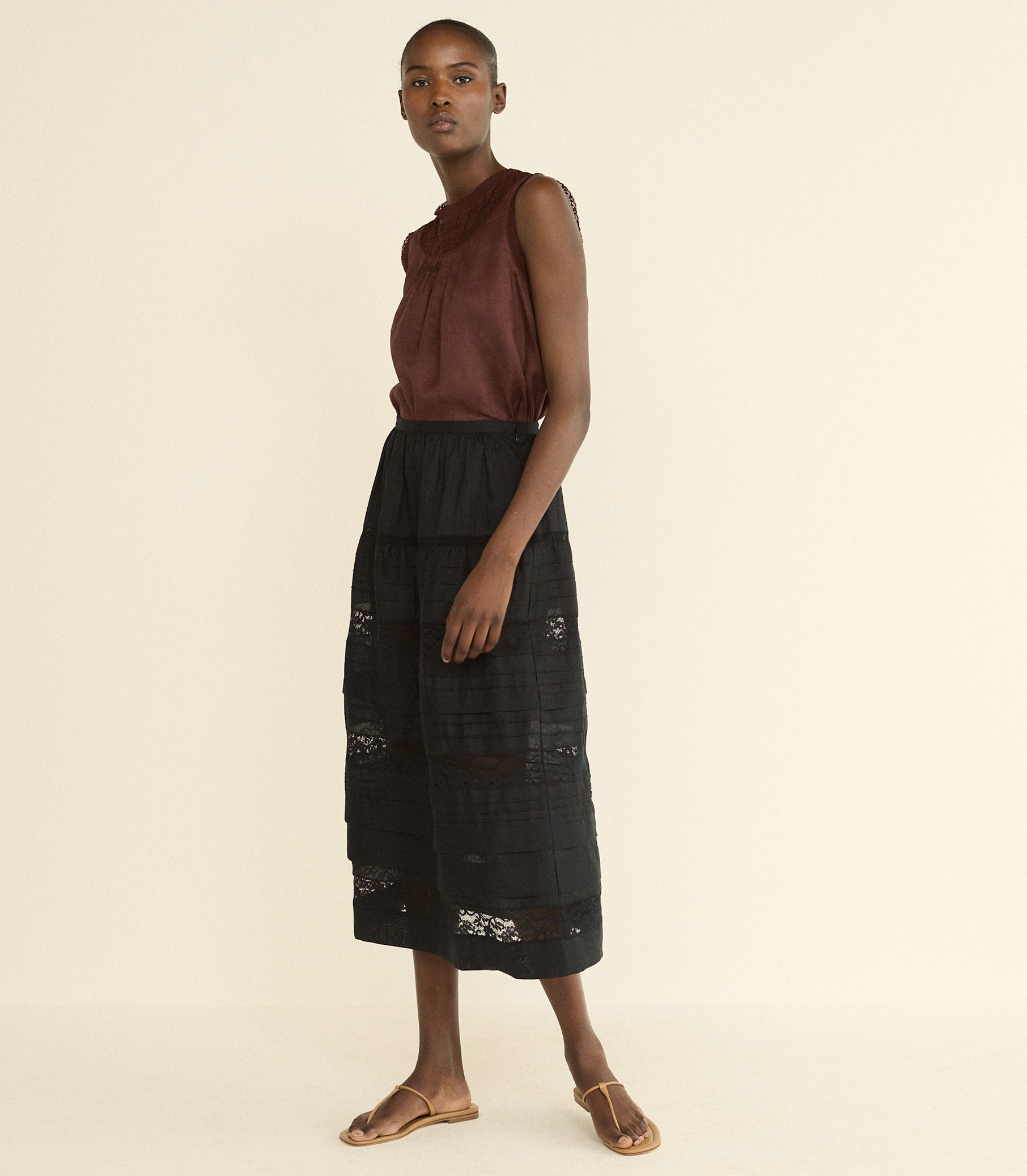 SIDRA SKIRT -- BLACK view 2

