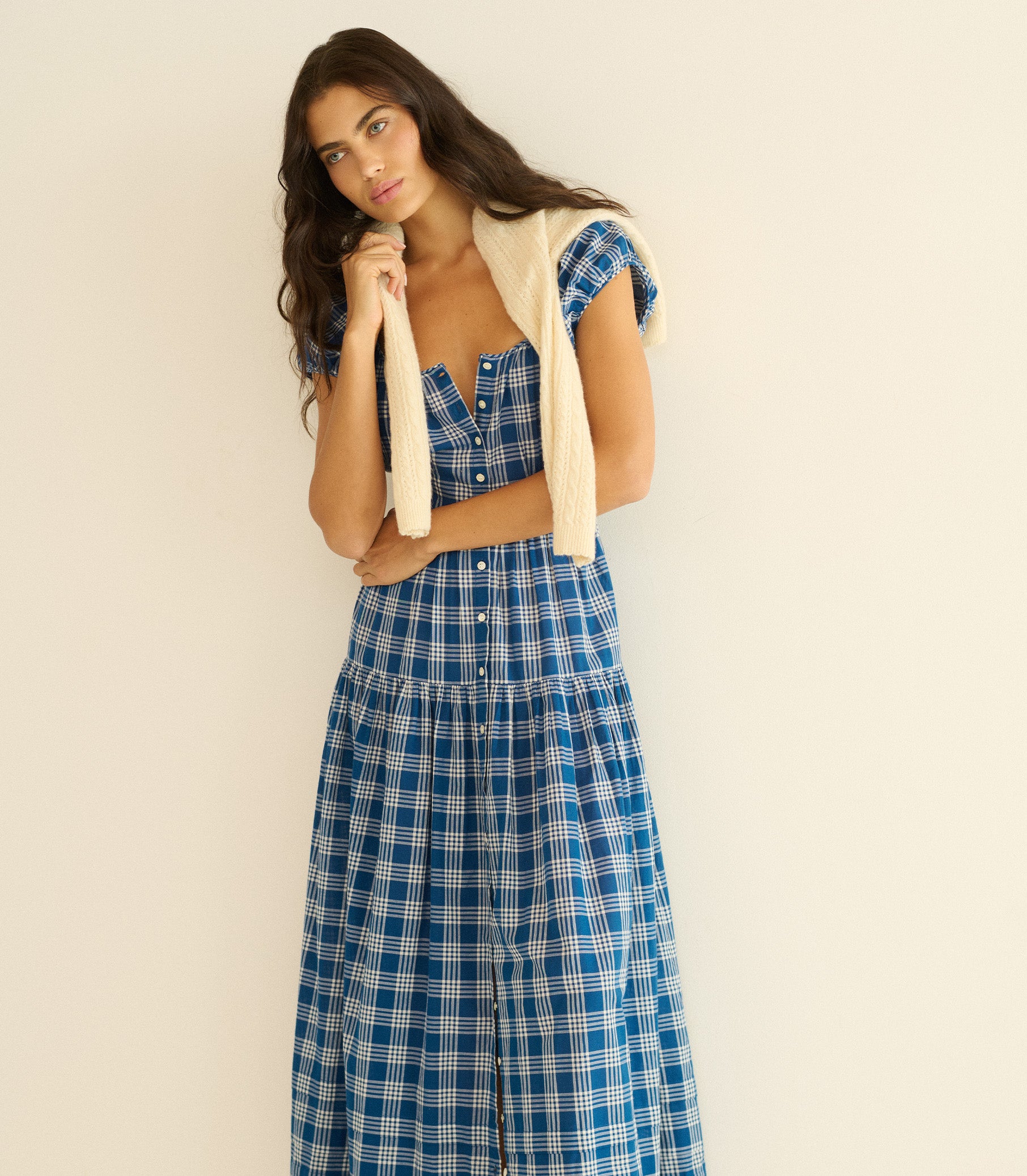 VALENNE DRESS -- DORSET PLAID view 5

