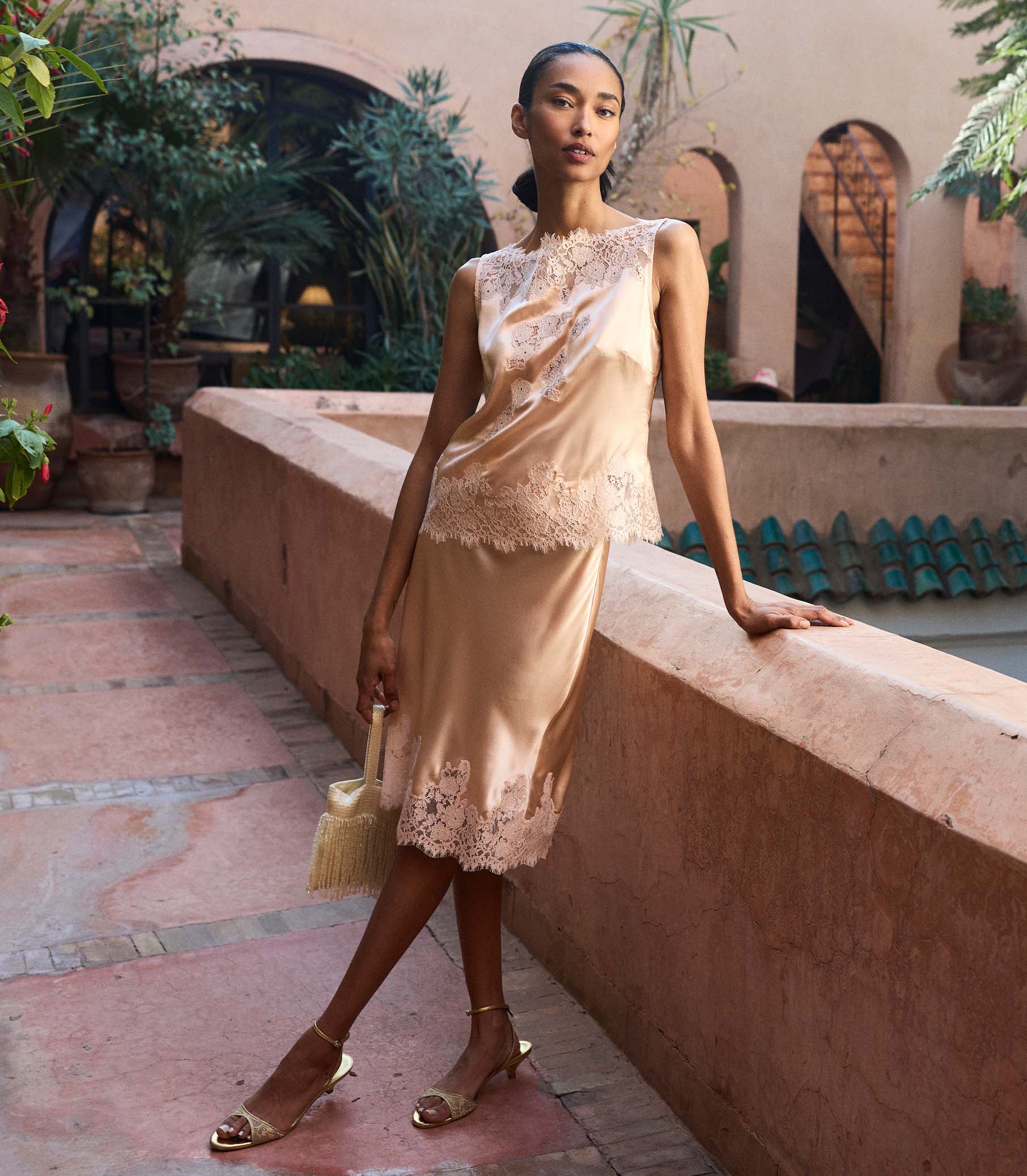 ELOWETTE SKIRT -- PEACH SORBET view 2
