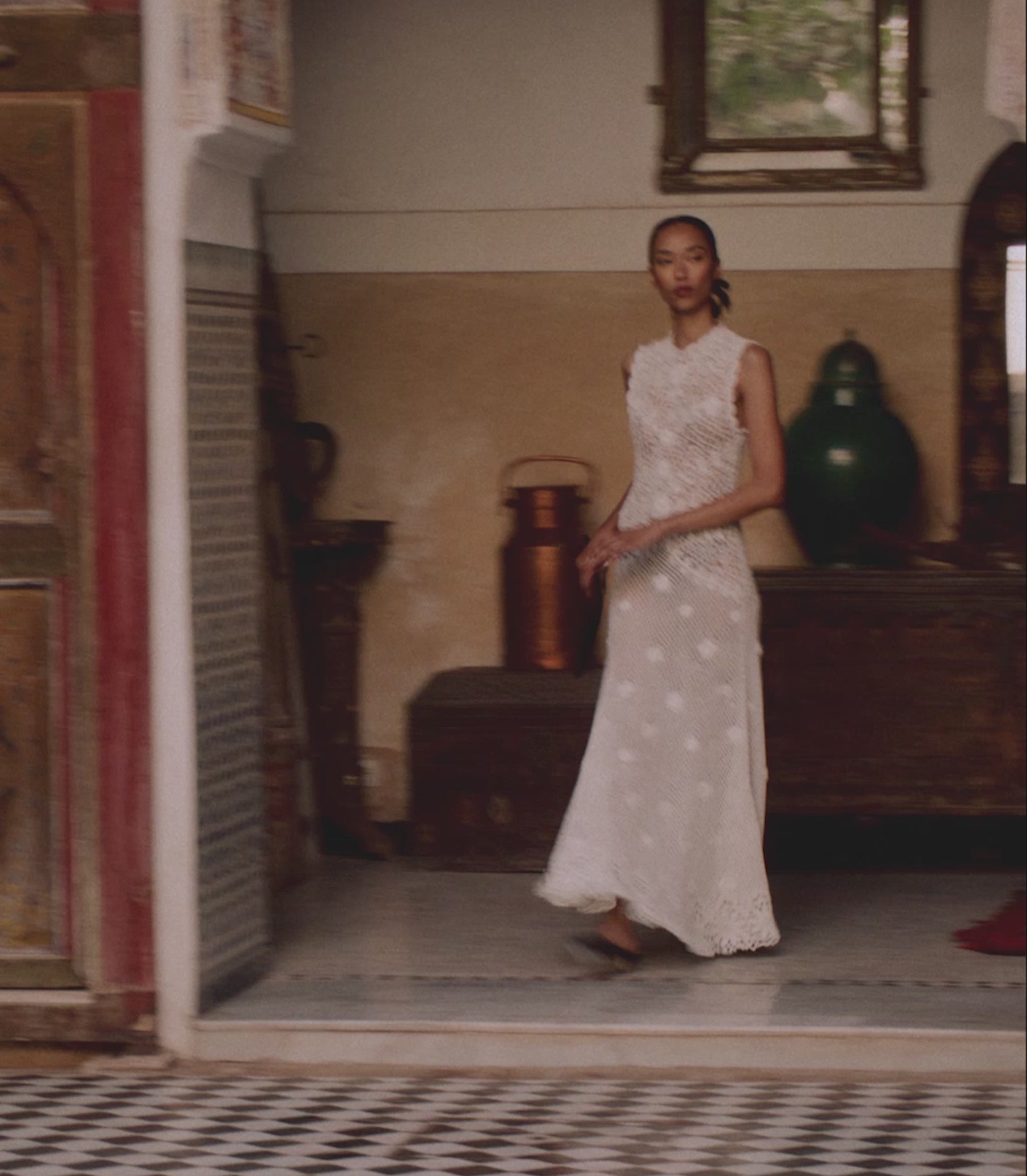 EVANGELINE DRESS -- PEARL view 6
