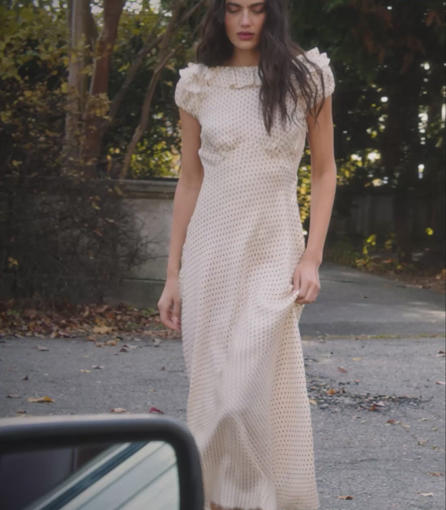 EMERENCE DRESS -- CRÈME PORTIA DOT view 7
