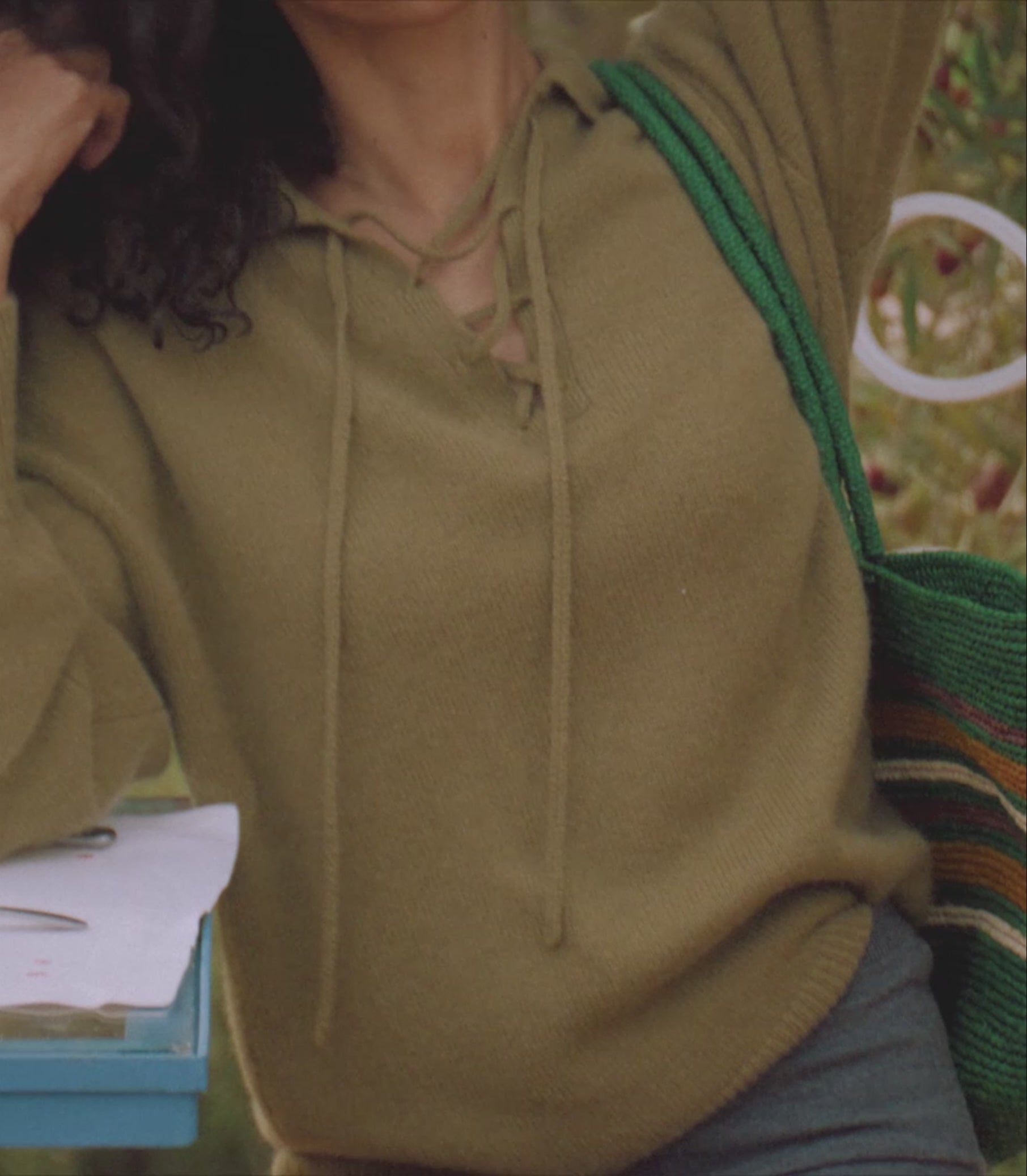 BURKE CASHMERE SWEATER -- MOSSY OLIVE BROWN view 5
