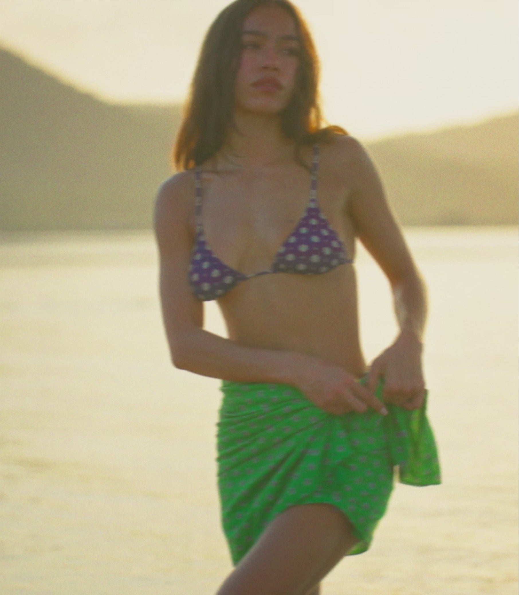 CASCAIS SARONG -- VERT CADIZ FOULARD view 5

