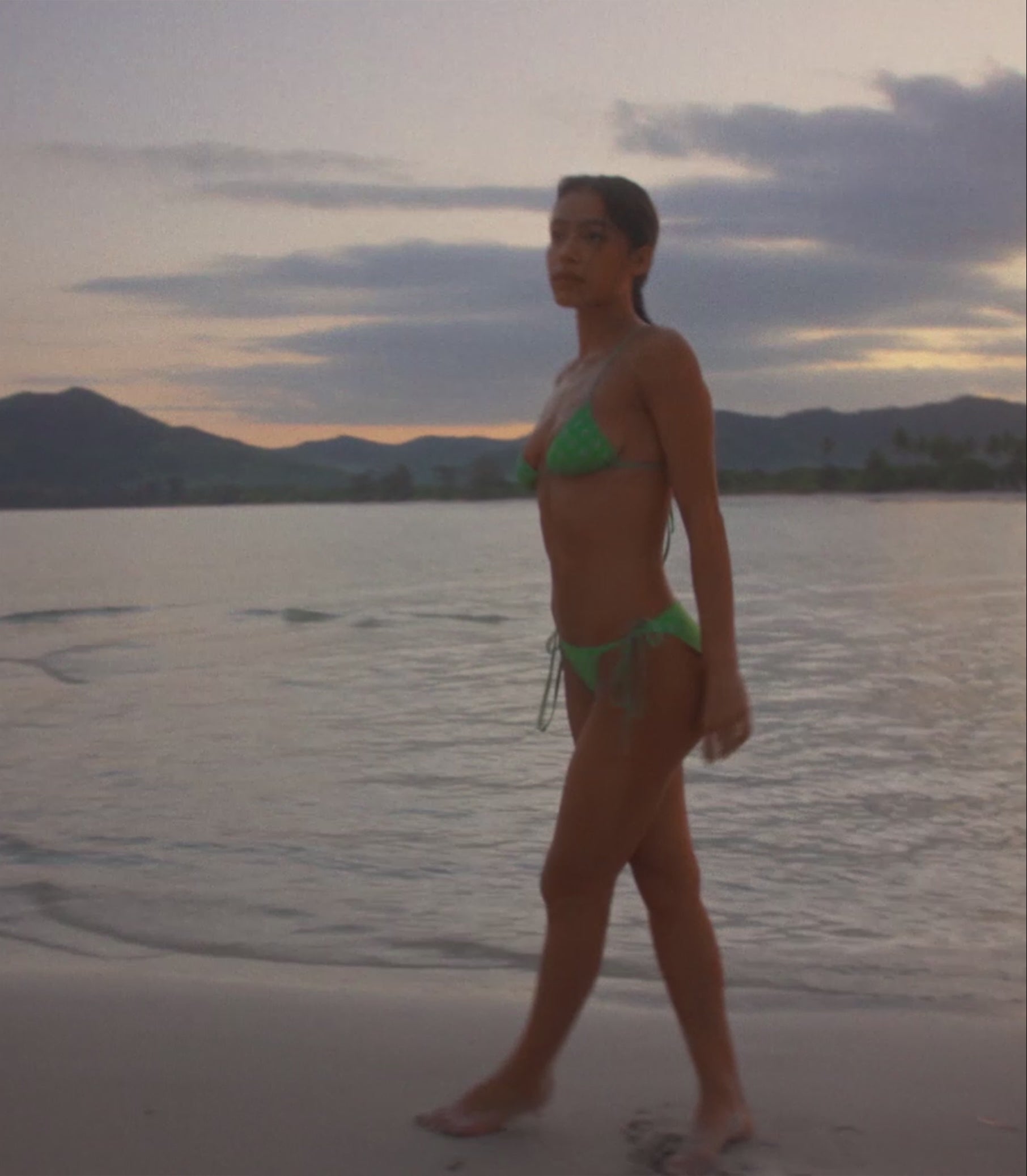 POSITANO BIKINI BOTTOM -- VERT CADIZ FOULARD view 8
