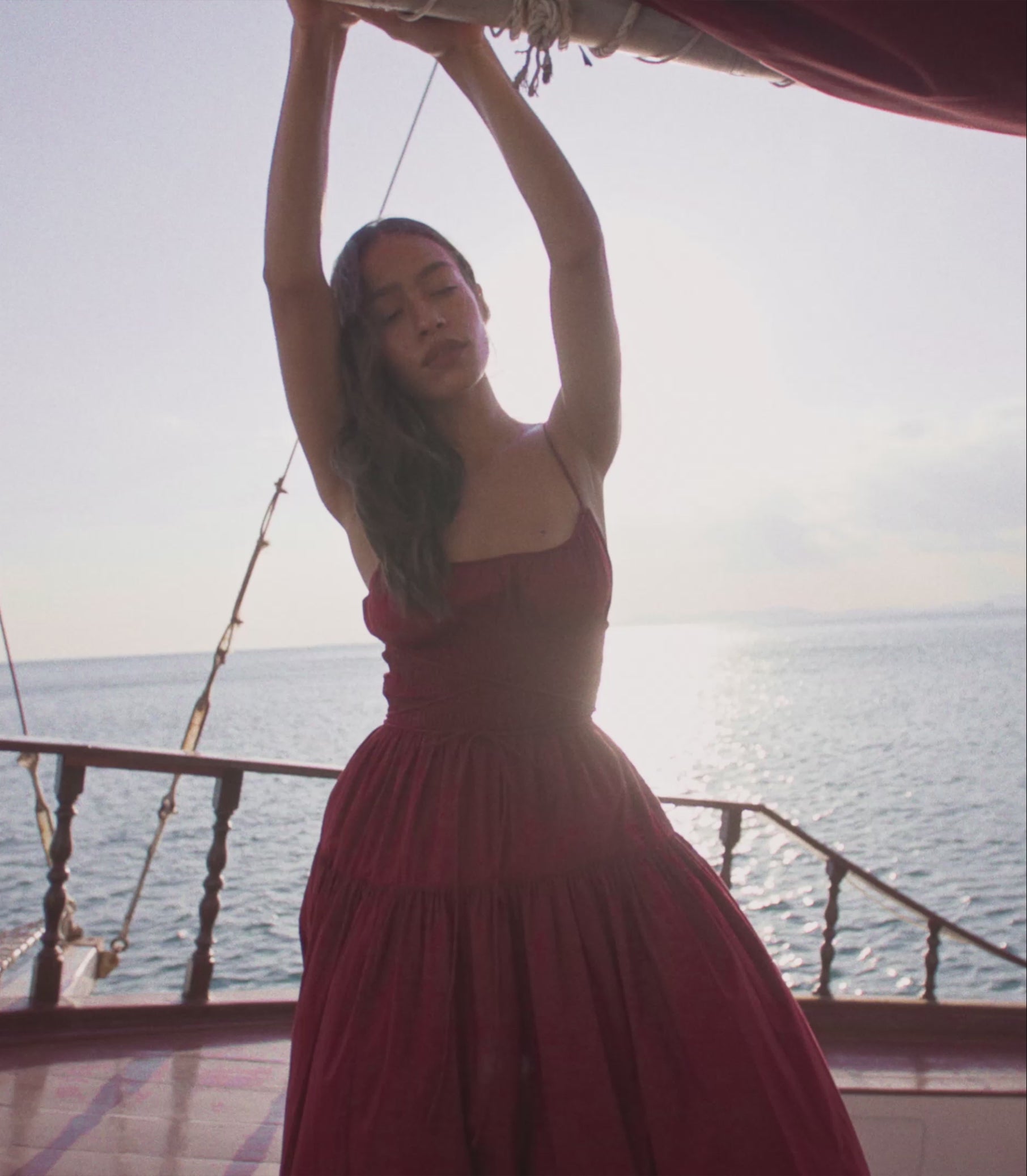 SAFIA DRESS -- DEEP RUBY view 6
