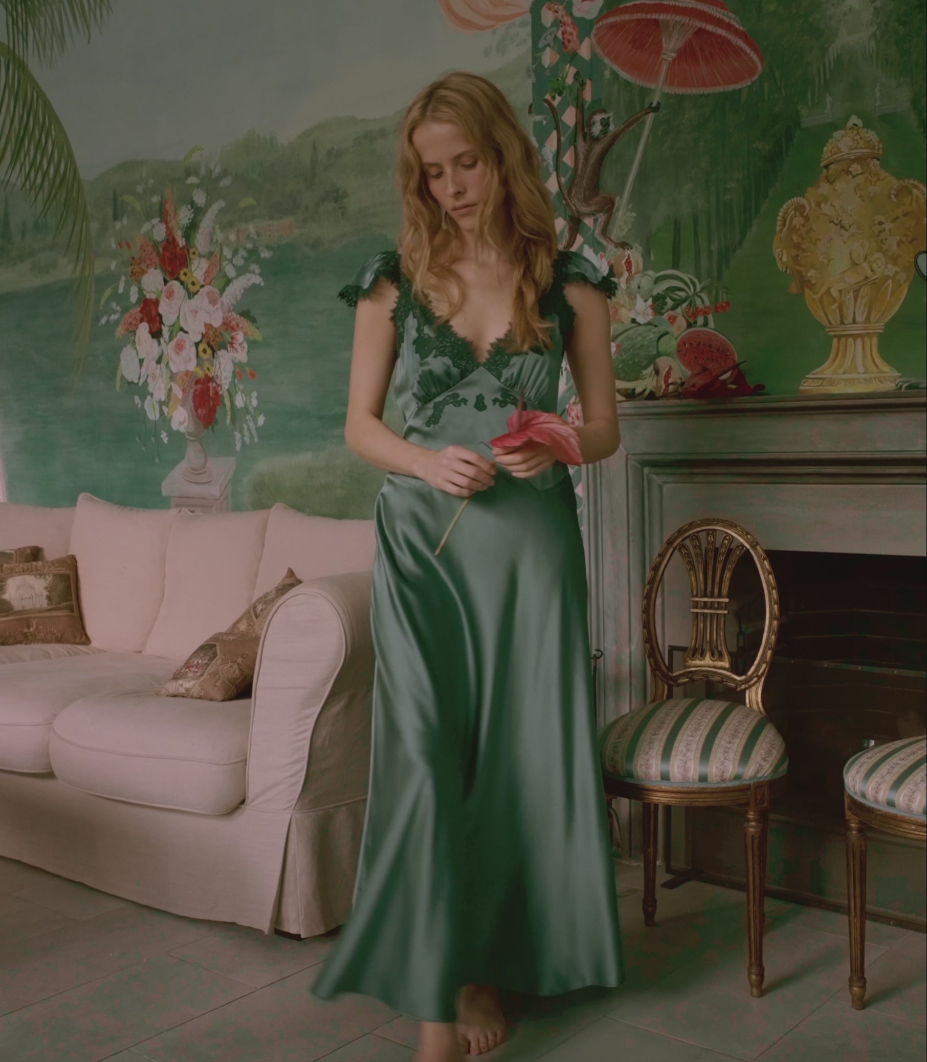FIONA DRESS -- DULAC GREEN view 8
