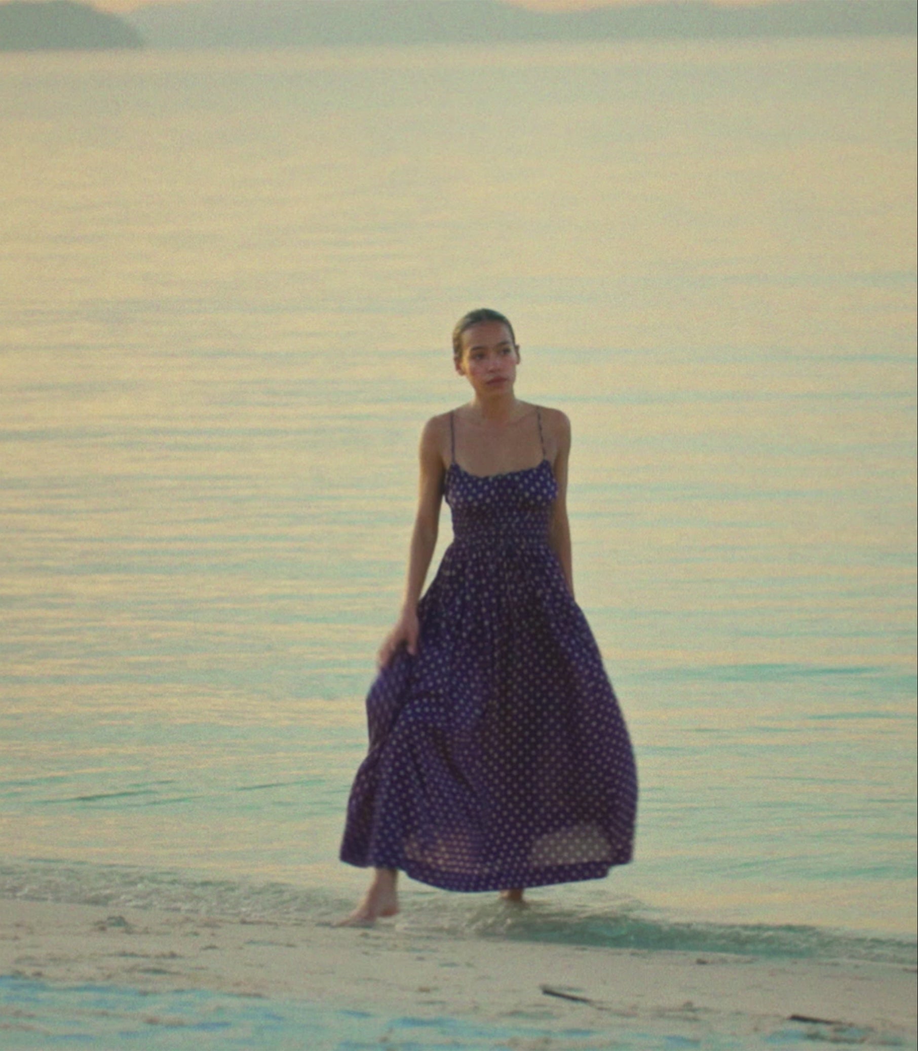 SAFIA DRESS -- NAVY CADIZ FOULARD view 7
