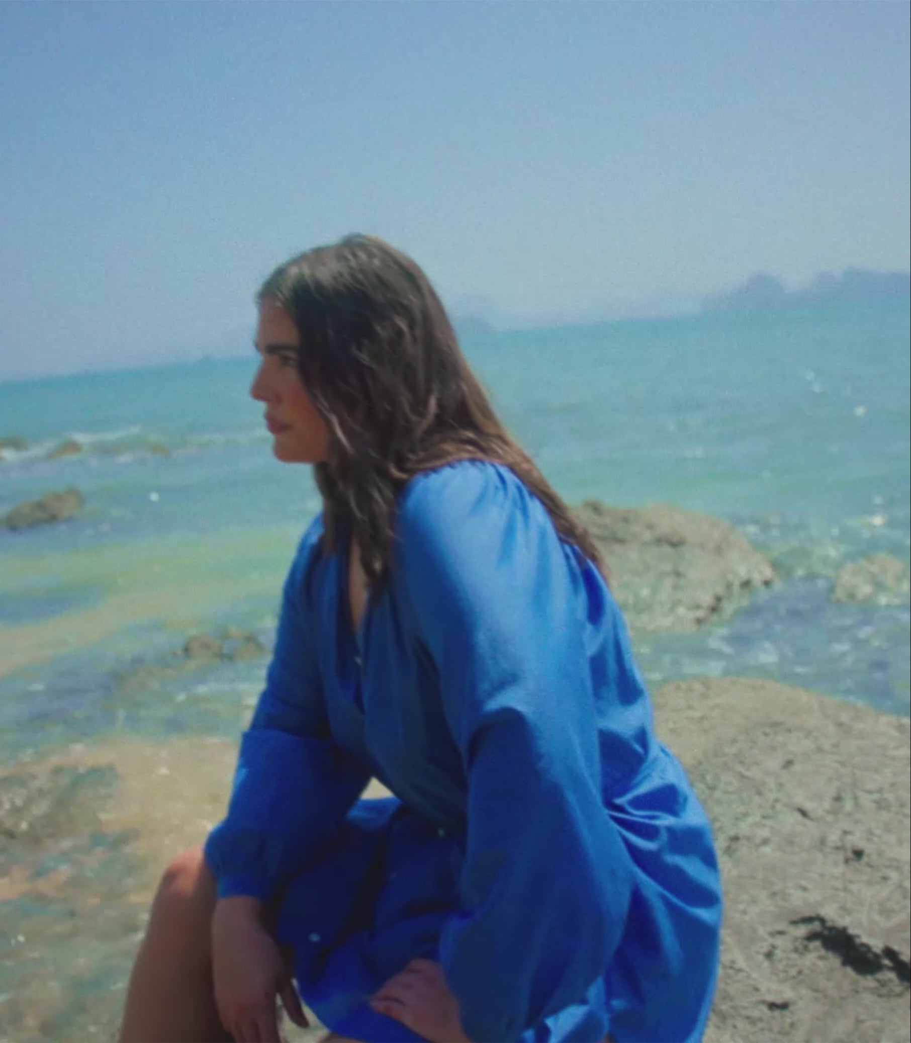 JULIET TUNIC DRESS -- SANTORINI BLUE view 4
