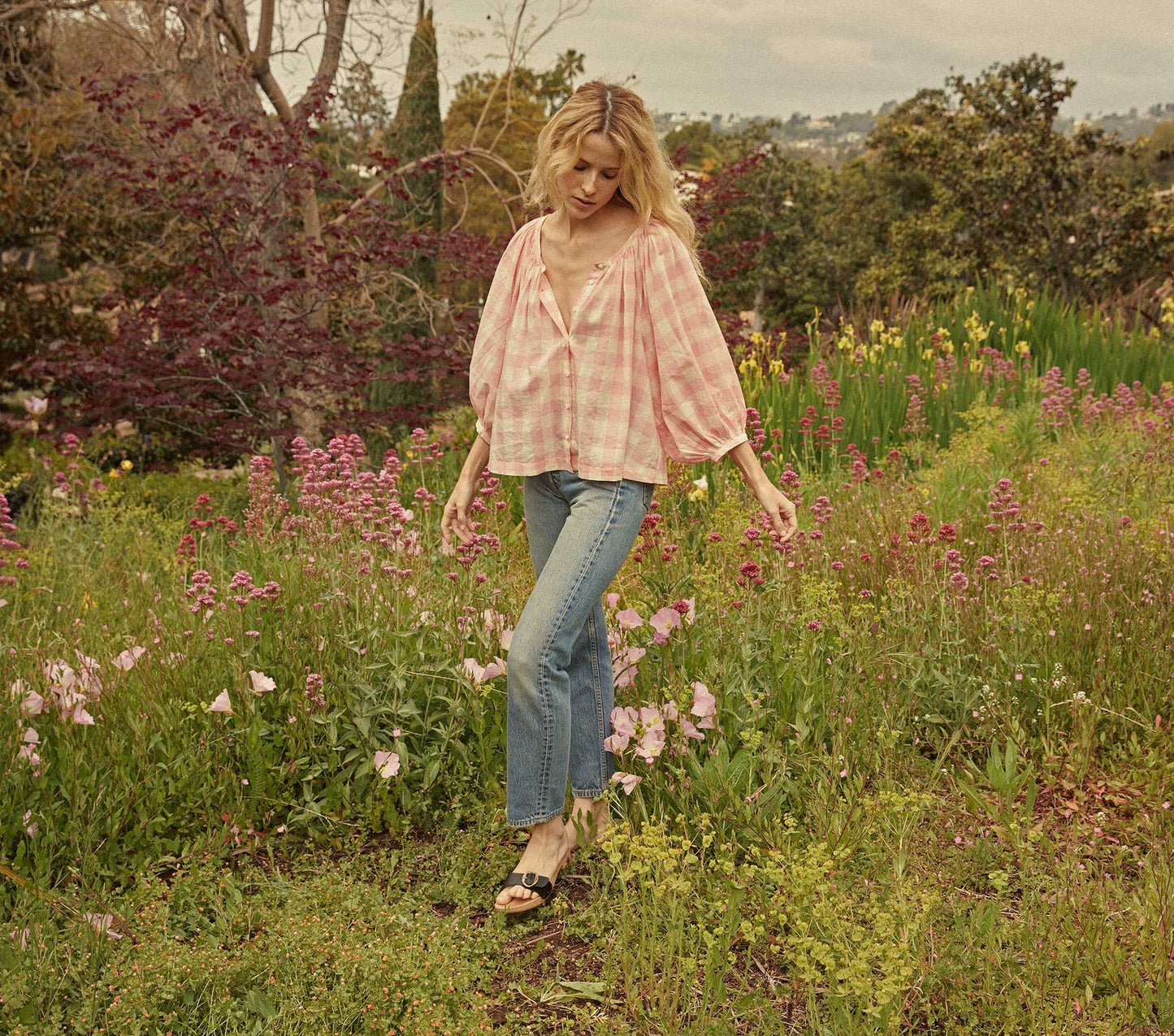 HMD -- JEANNE TOP -- ROSETTE GINGHAM