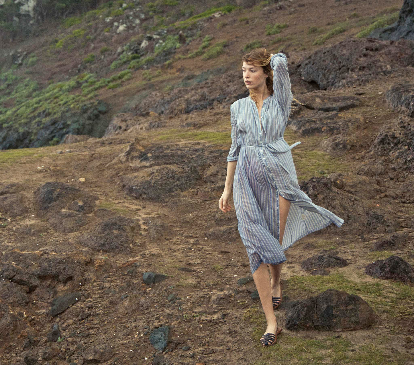HMD -- LORENA DRESS -- MONTE ISOLA STRIPE